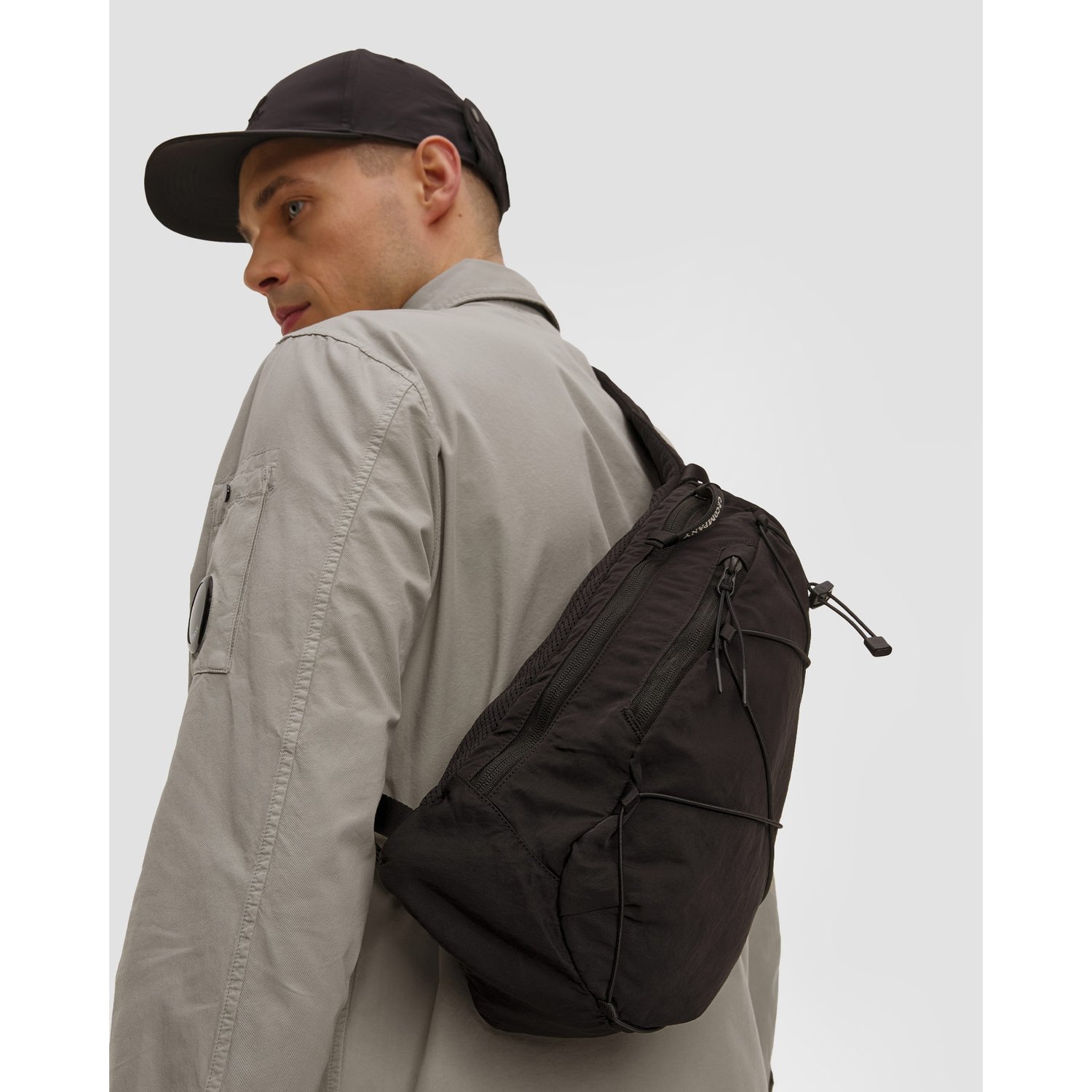 Plecak Męski C.p. Company Nylon B Crossbody Backpack Czarny