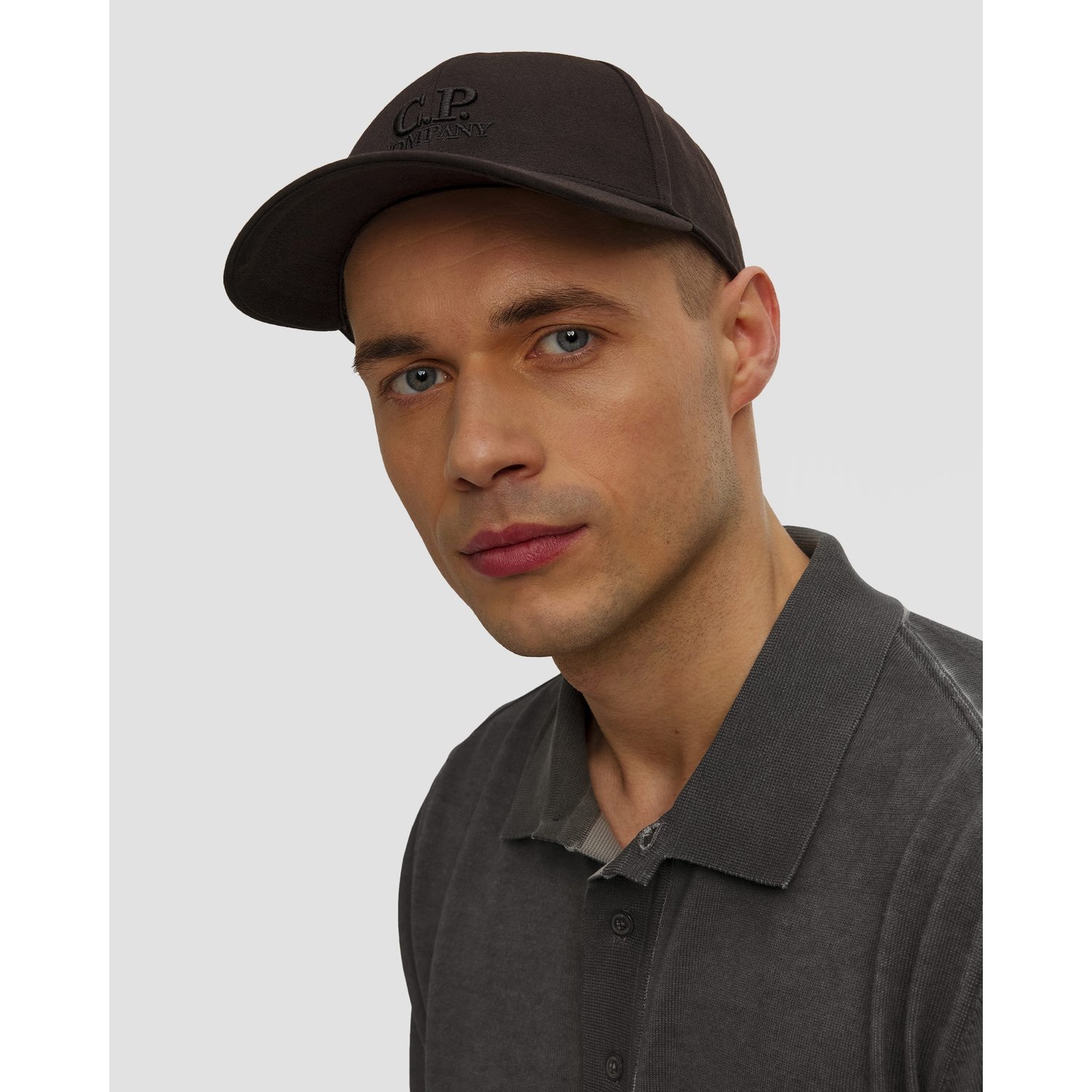 Czapka Z Daszkiem Męska C.p. Company Gabardine Logo Cap
