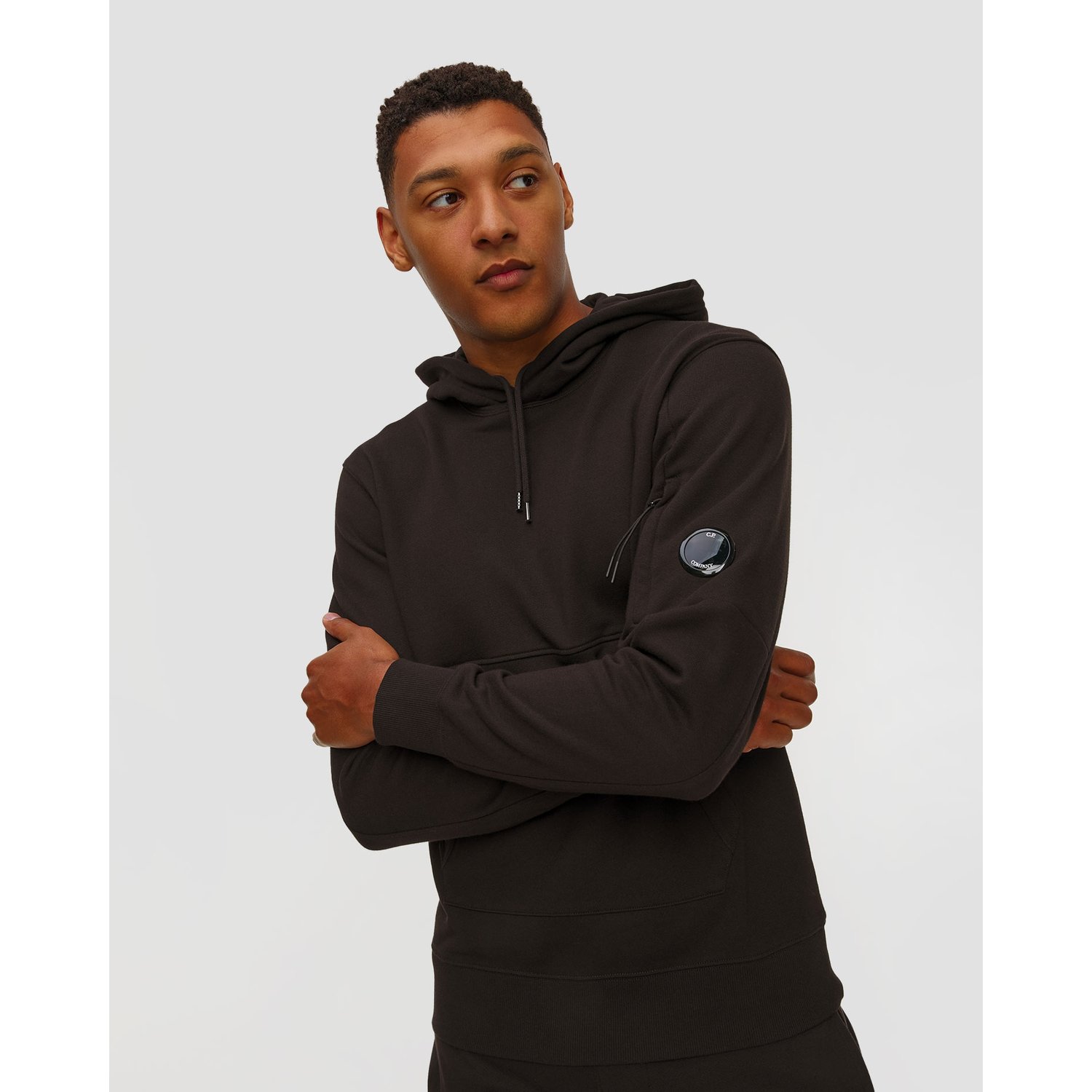 Bluza Męska C.p. Company Diagonal Raised Fleece Lens Czarna