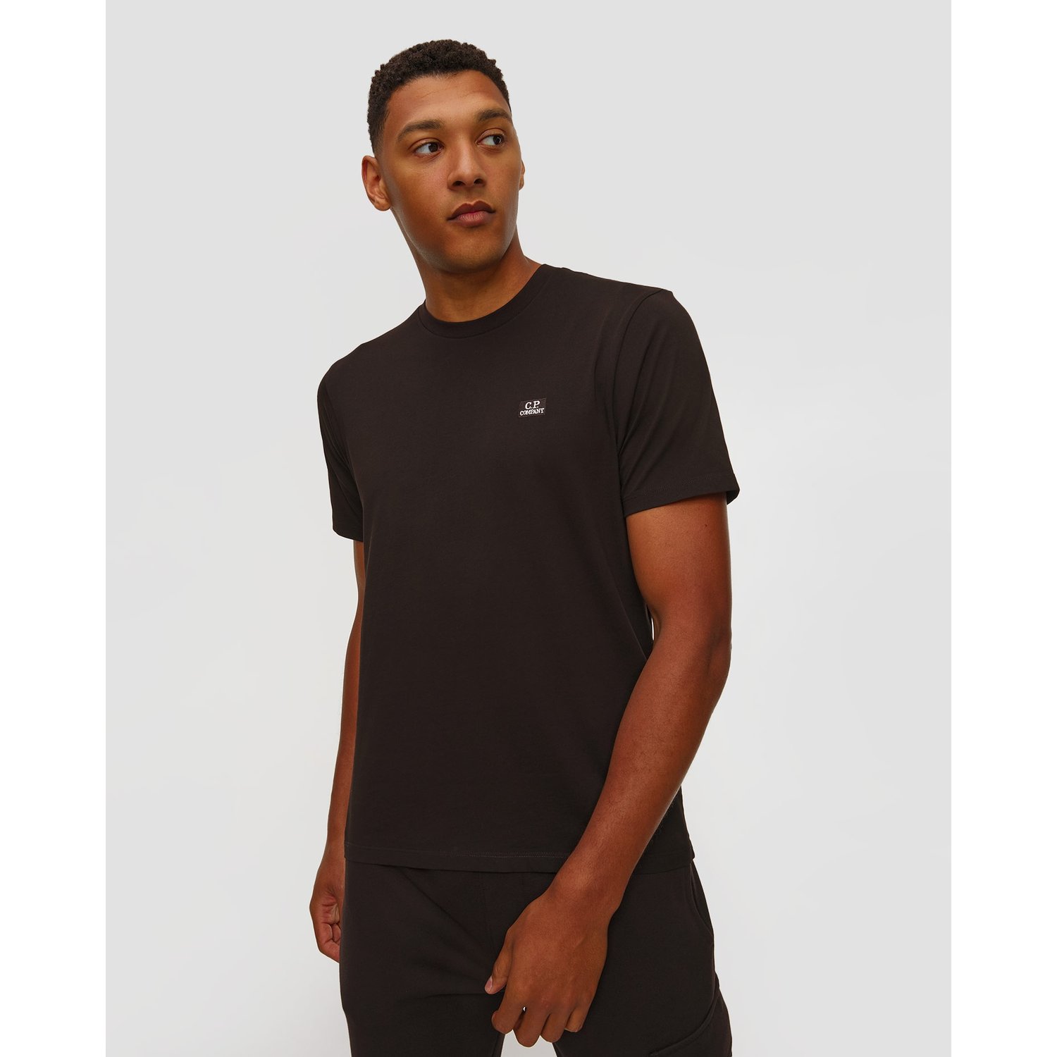 T-shirt Męski C.p. Company Short Sleeve In Jersey 30/1 Czarny