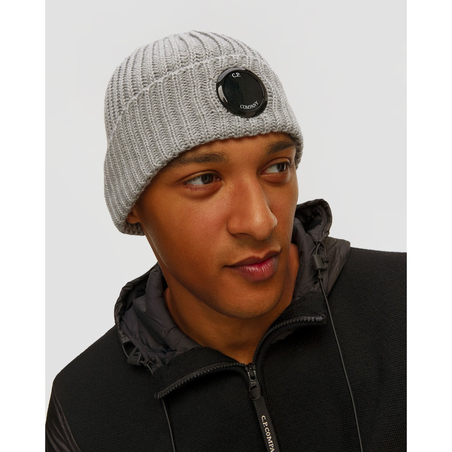 Czapka Wełniana Cp Company Wool Beanie Szara