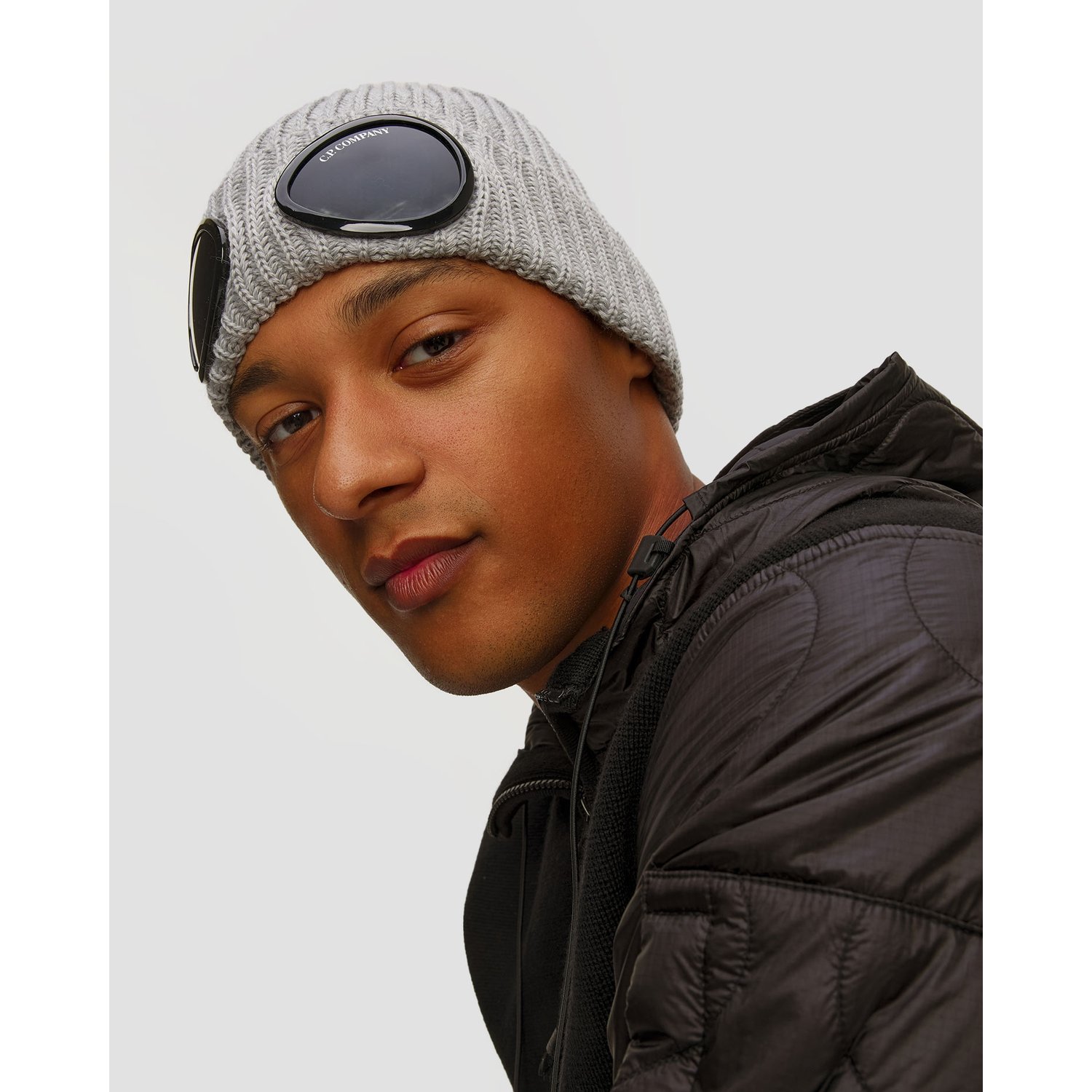 Czapka Wełniana Cp Company Google Wool Beanie Szara