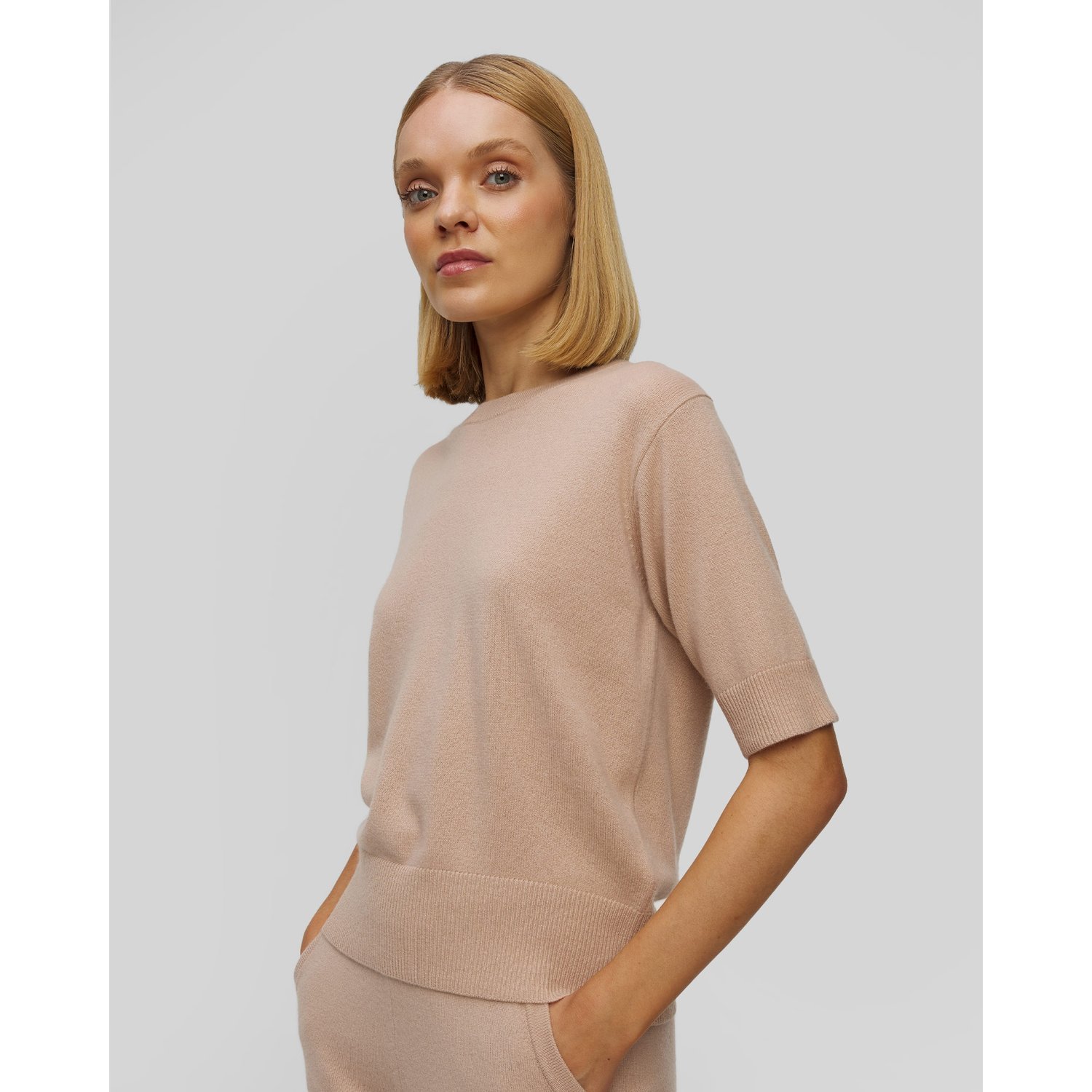 Beżowy Sweter Z Kaszmiru Damski Allude