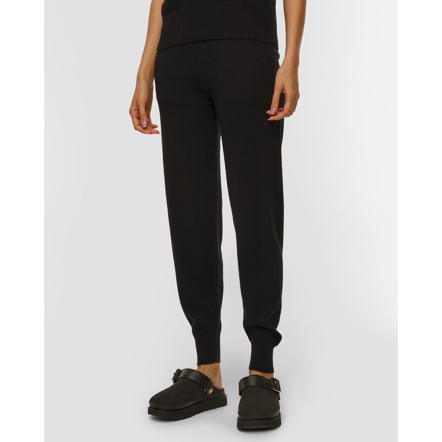 Czarne Spodnie Z Kaszmiru Damskie Allude