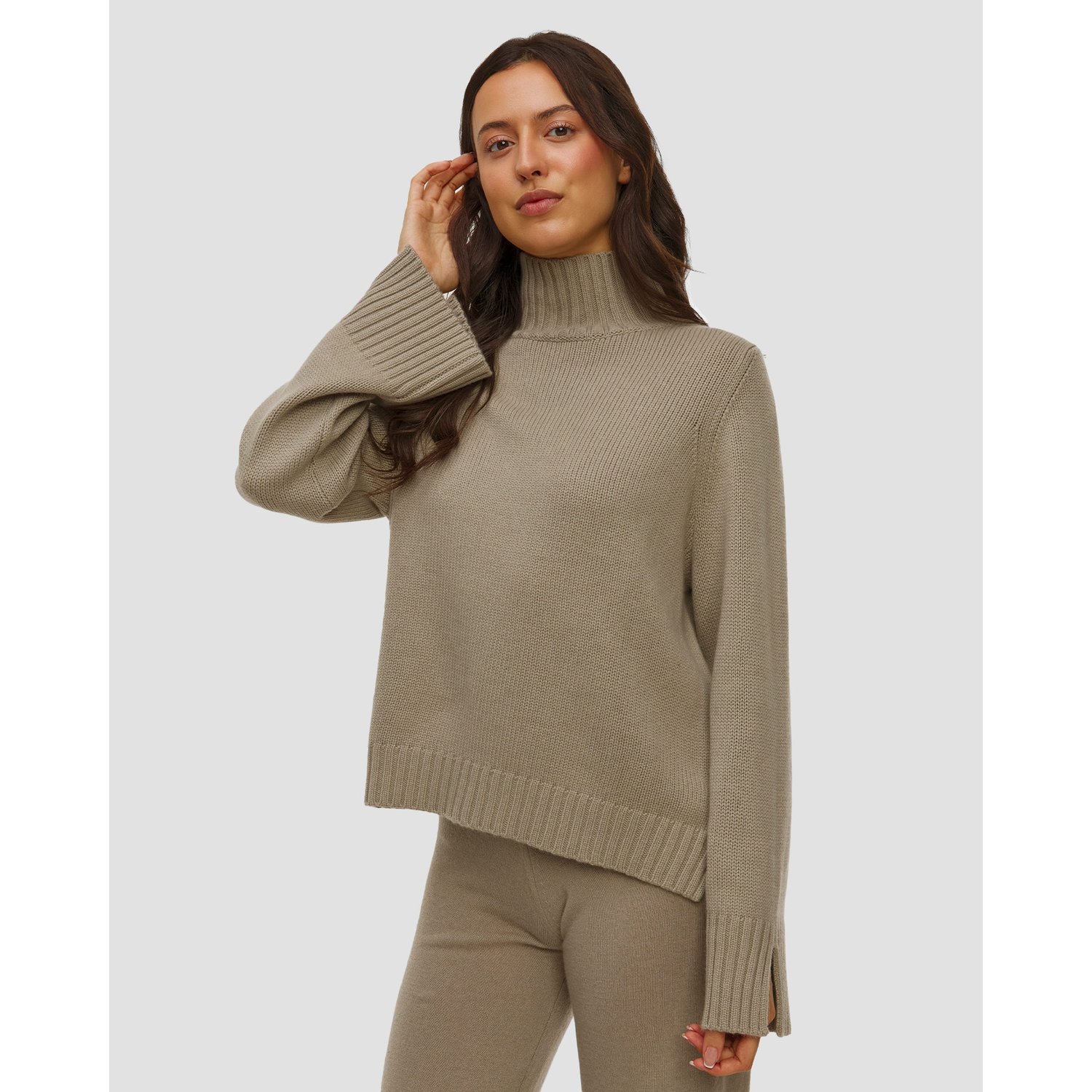 Sweter Kaszmirowy Z Golfem Damski Allude