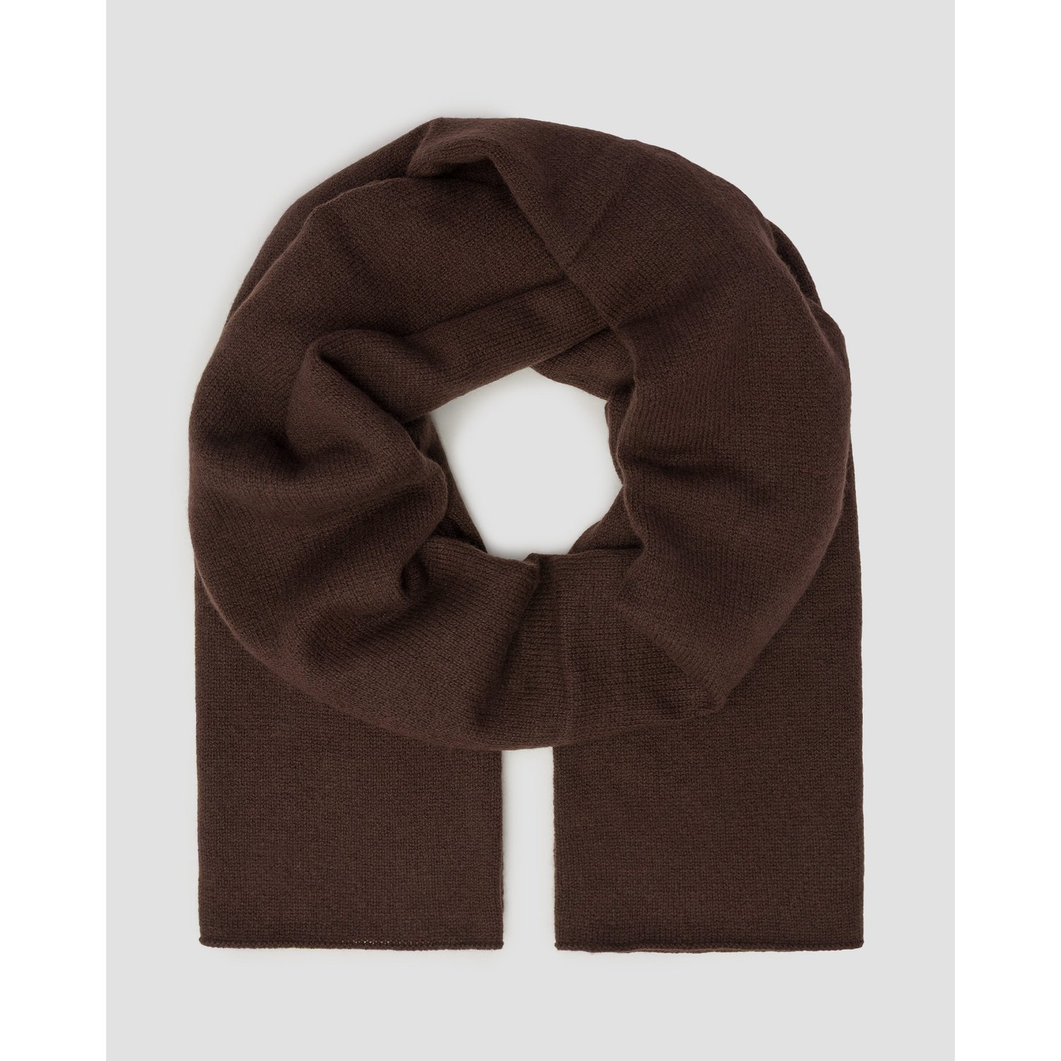 Brązowy Szalik Kaszmirowy Damski Allude