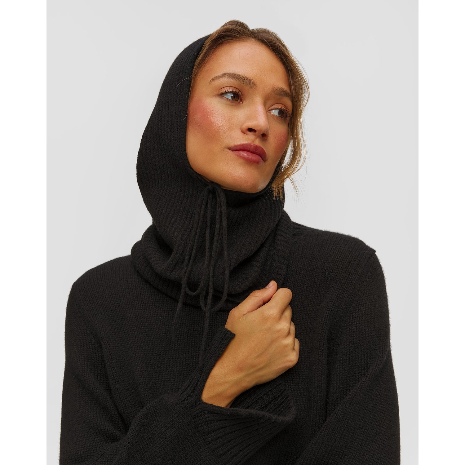 Czarna Czapka Kominiarka Z Kaszmiru Damska Allude