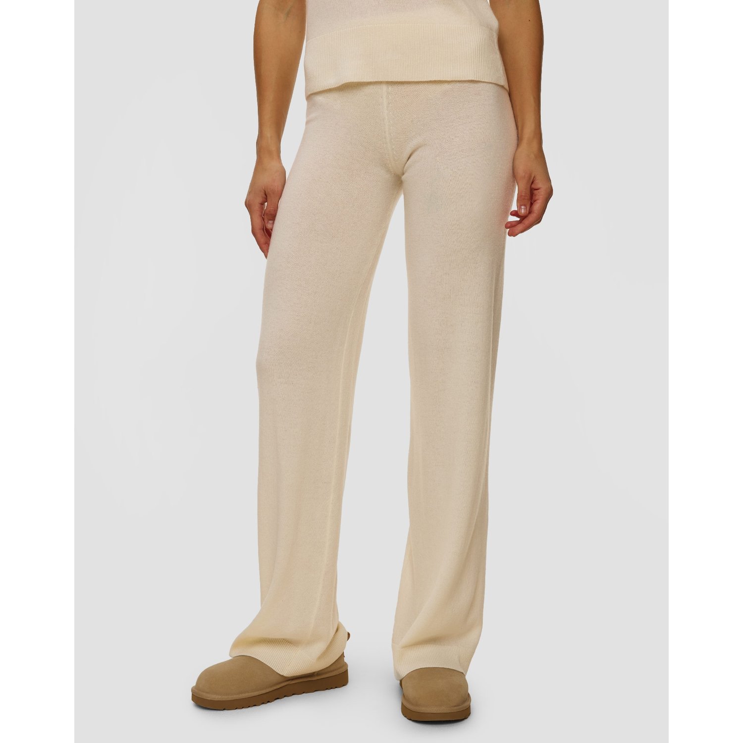 Białe Spodnie Wełniane Damskie Allude