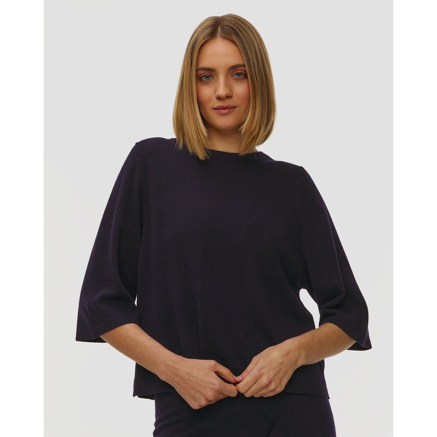 Czarny Sweter Wełniany Damski Allude