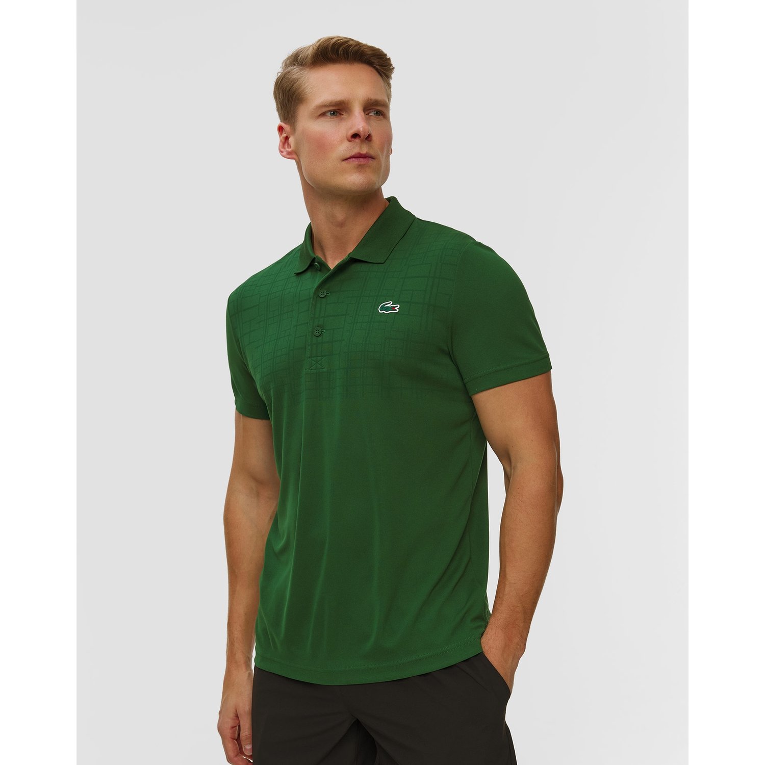 Zielone Polo Męskie Lacoste X Novak Djokovic