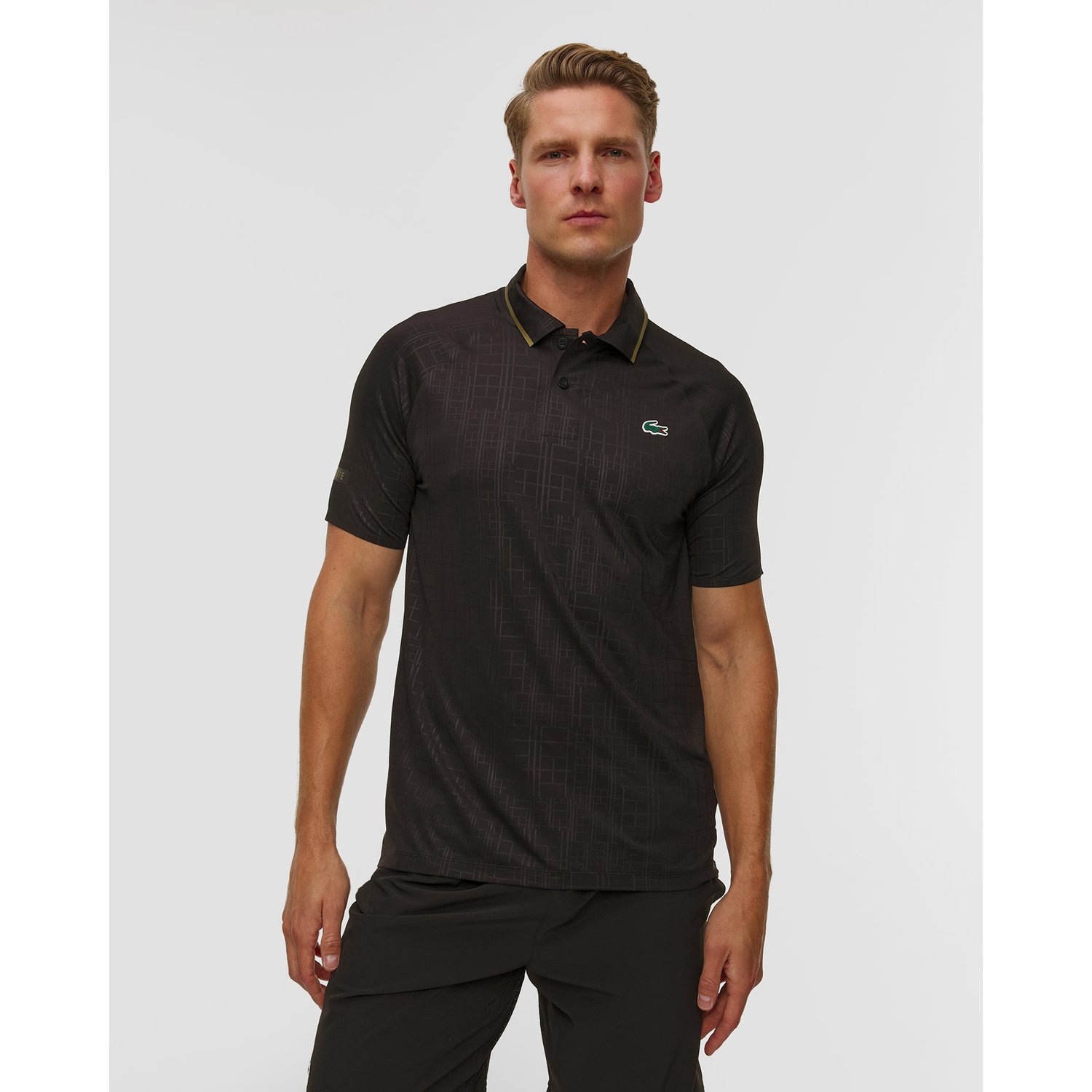 Czarne Polo Męskie Lacoste X Novak Djokovic