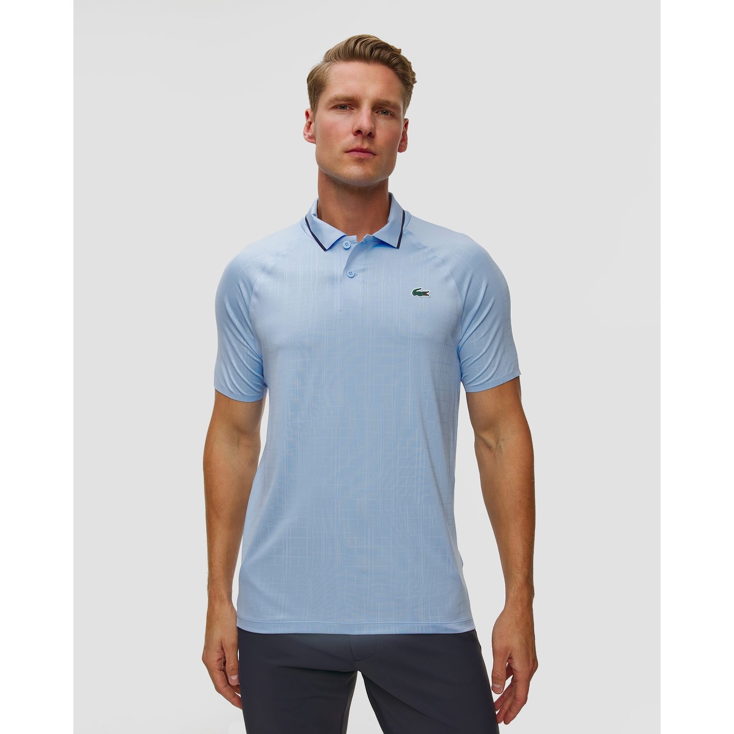 Błękitne Polo Męskie Lacoste X Novak Djokovic