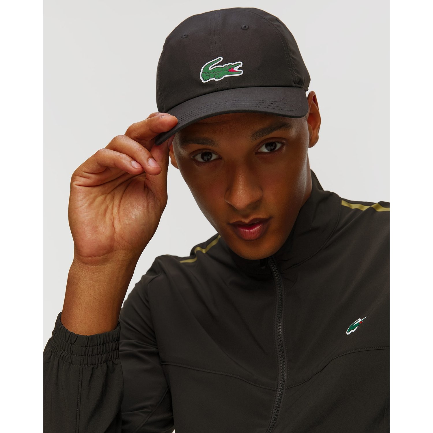 Czarna Czapka Z Daszkiem Męska Lacoste X Novak Djokovic