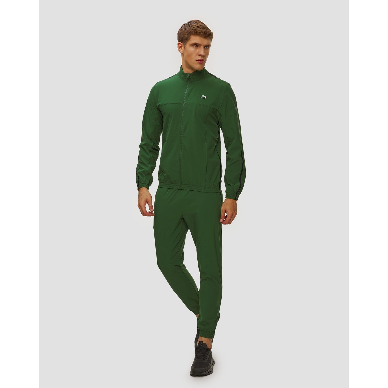 Zielony Komplet Dresowy Męski Lacoste X Novak Djokovic