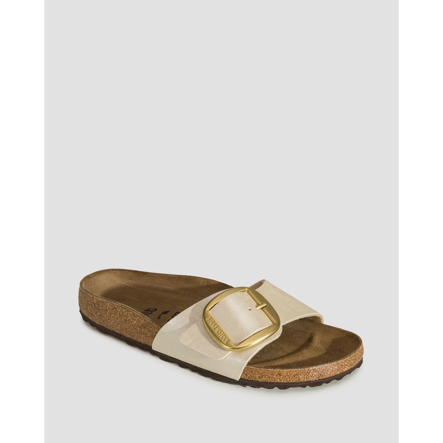 Beżowe Klapki Damskie Birkenstock Madrid Birko-flor Narrow