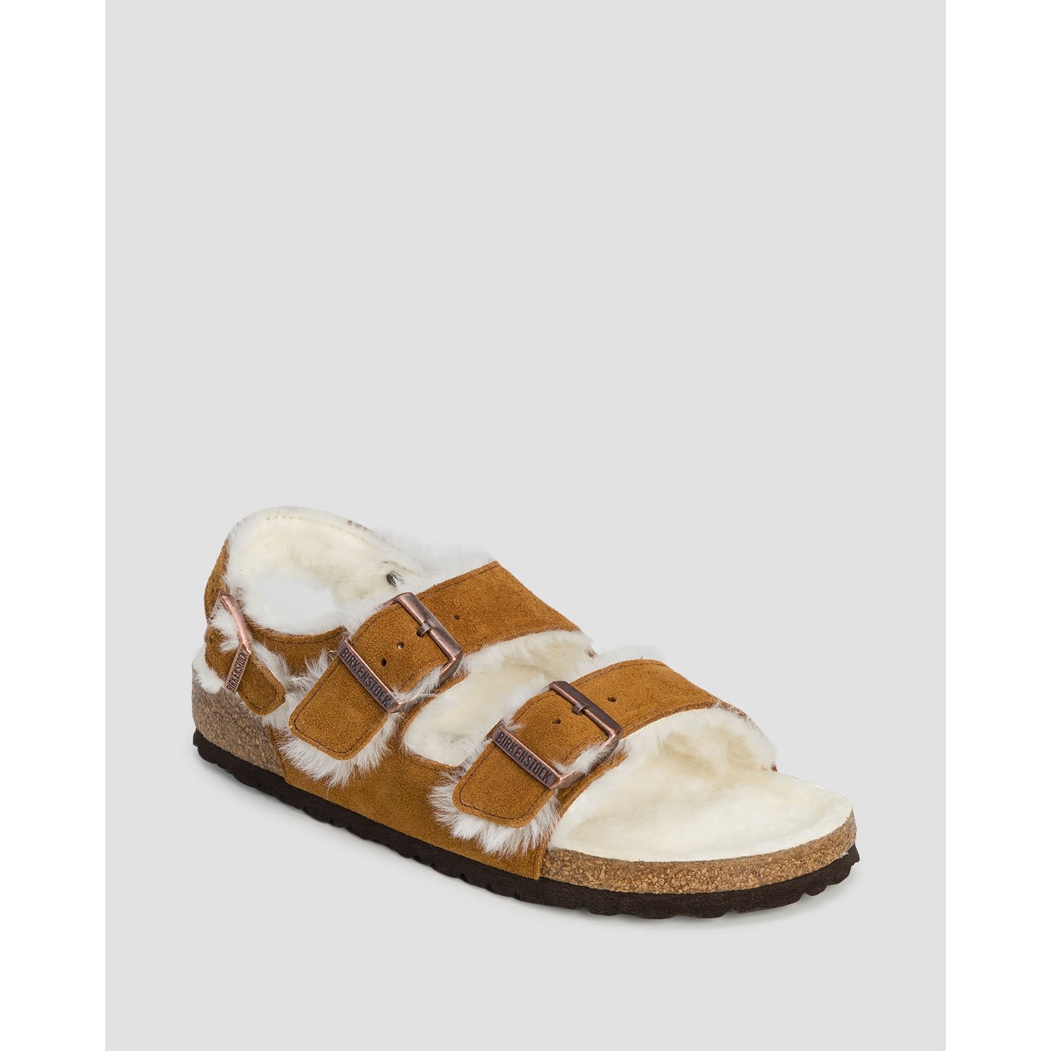 Klapki Futrzane Damskie Birkenstock Milano Shearling Narrow