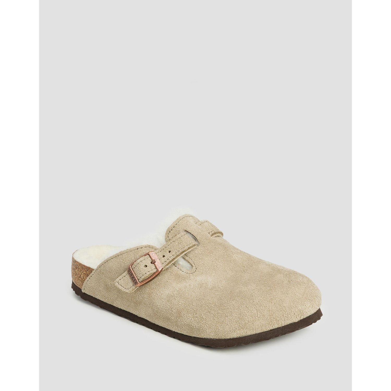 Klapki Dziecięce Birkenstock Boston Kids Leve Shearling Beżowe