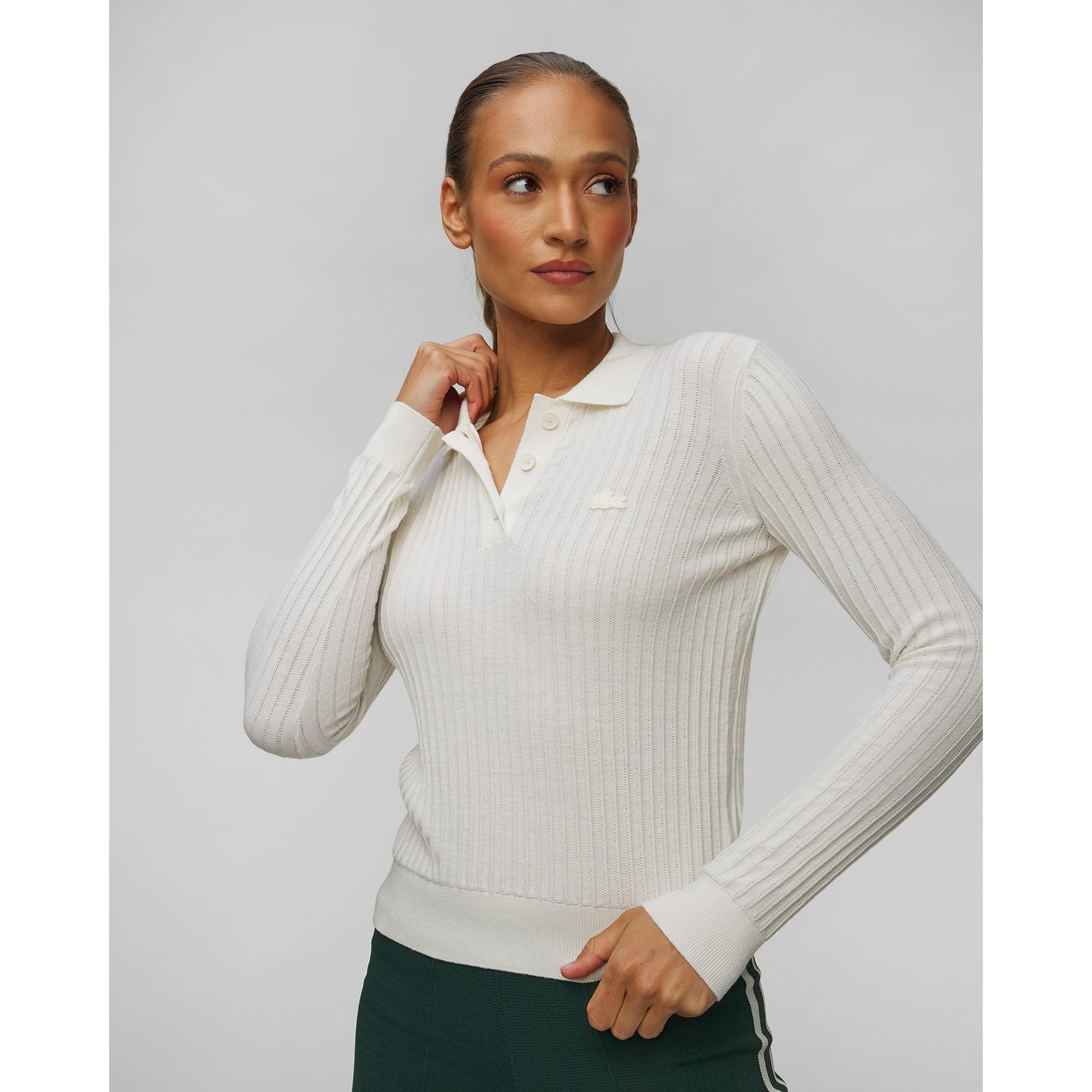 Sweter Z Wełną Damski Lacoste