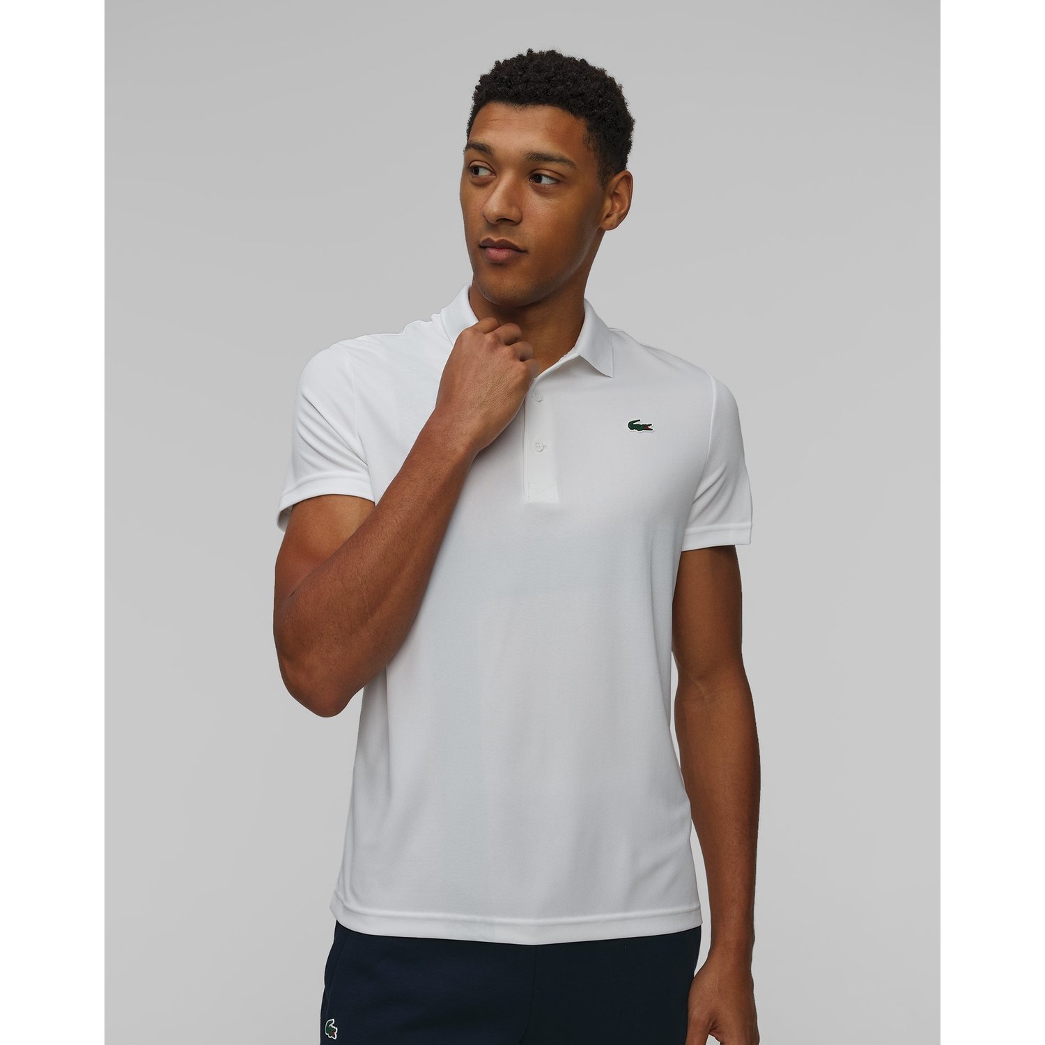 Białe Polo Tenisowe Męskie Lacoste X Novak Djokovic