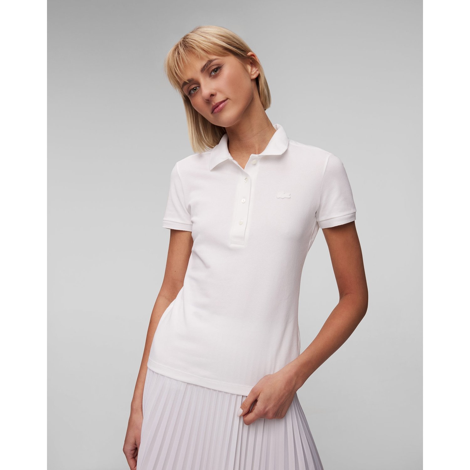 Białe Polo Damskie Lacoste Pf5462