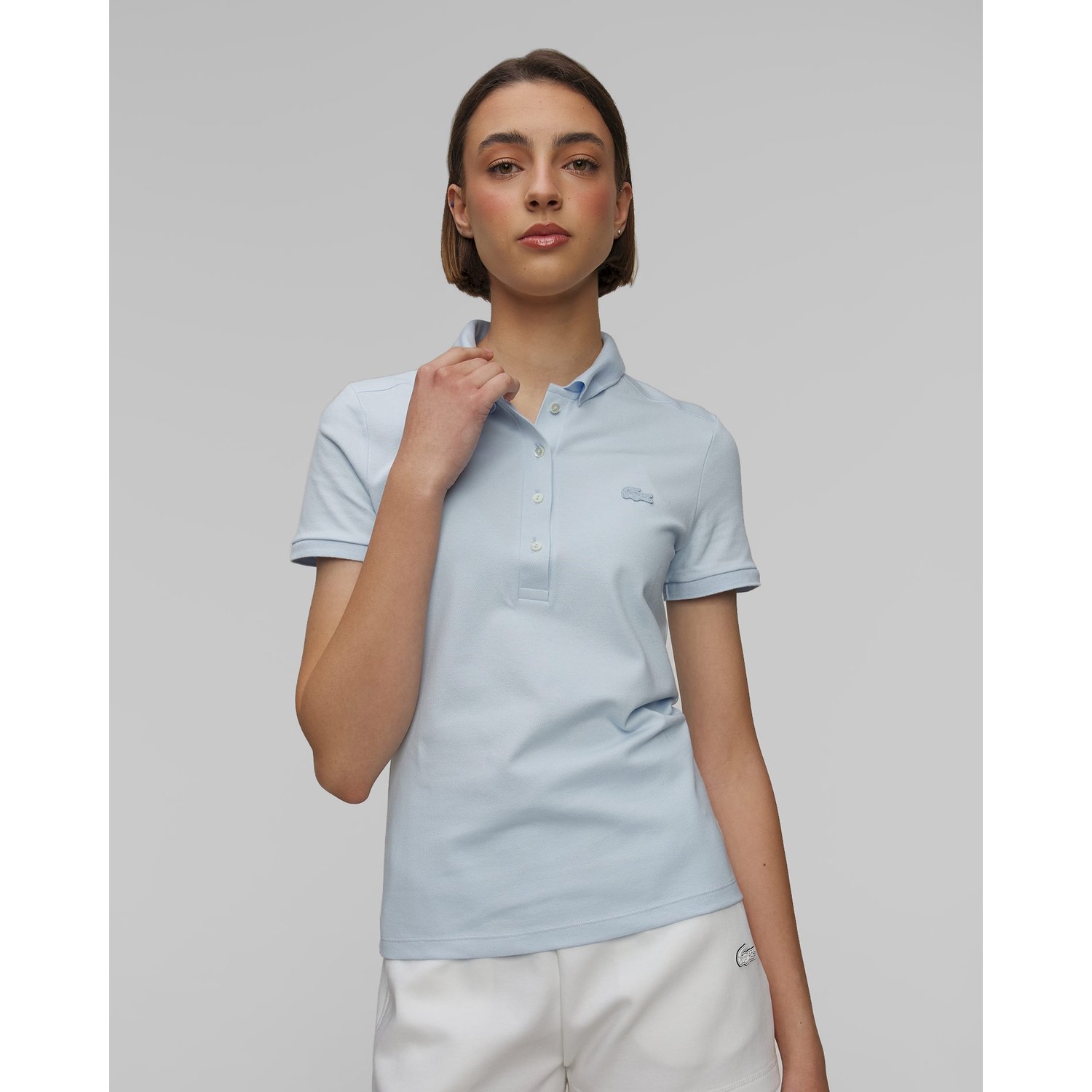 Niebieskie Polo Damskie Lacoste