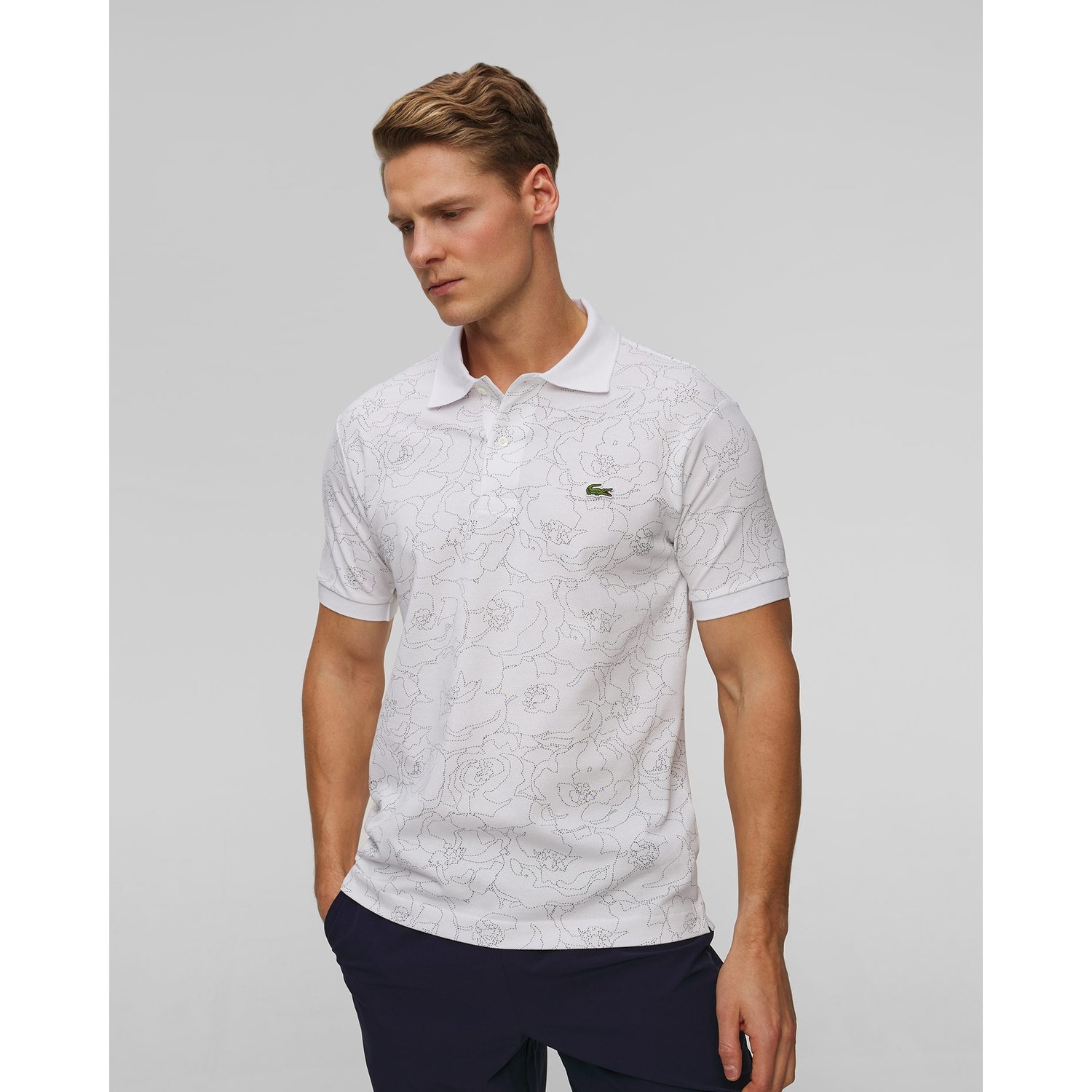 Polo Męskie Lacoste Ph3598 Białe