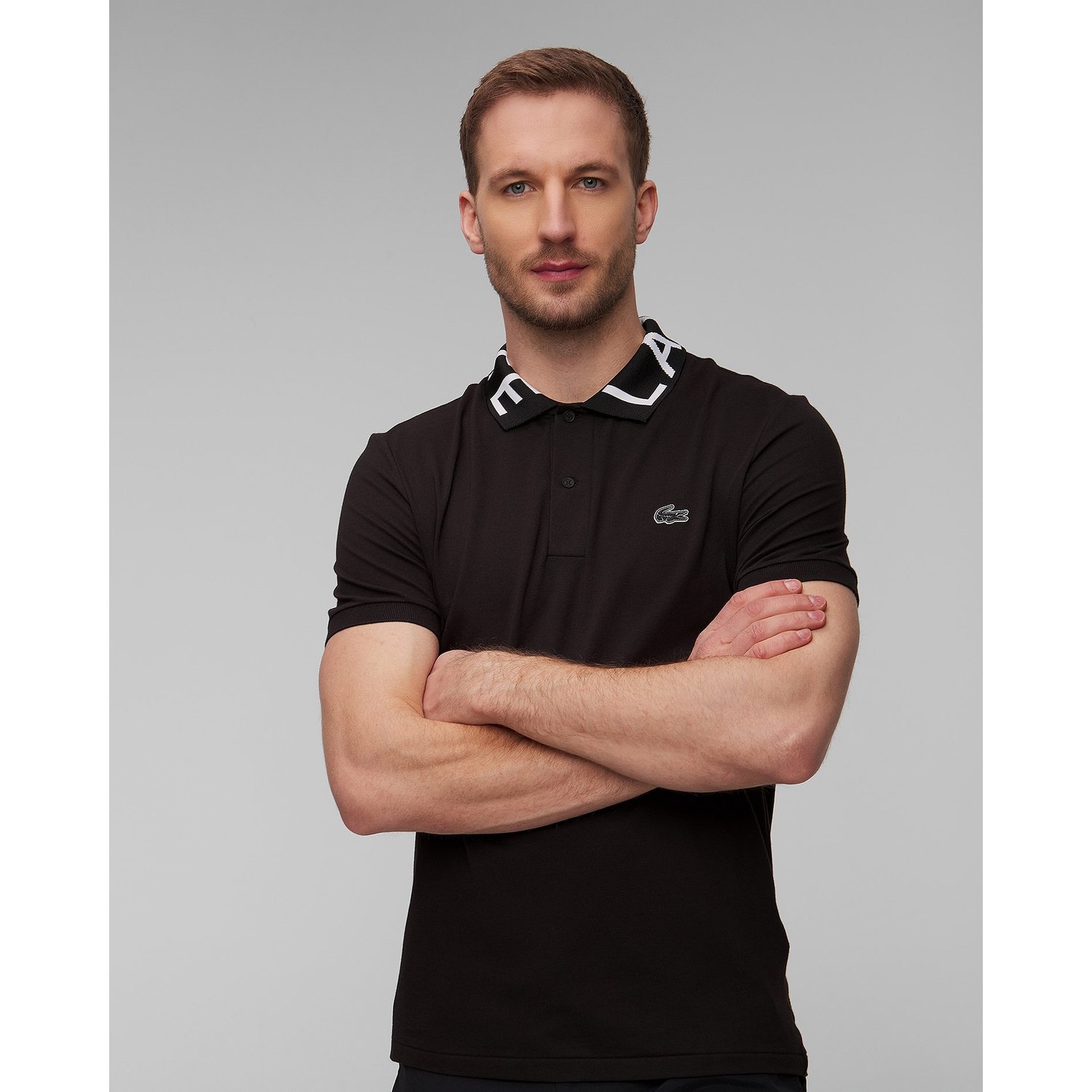 Czarne Polo Męskie Lacoste Ph7495
