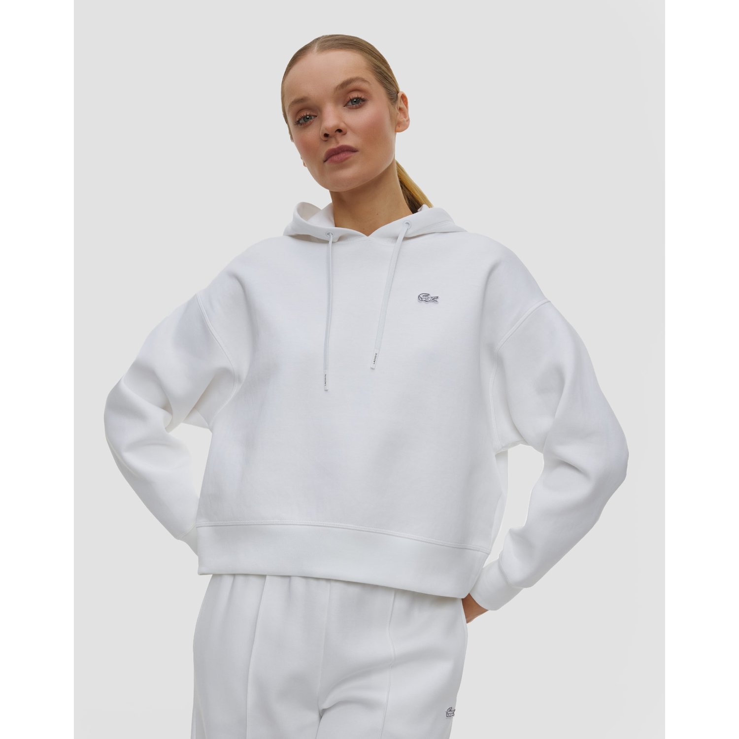 Biała Bluza Damska Lacoste