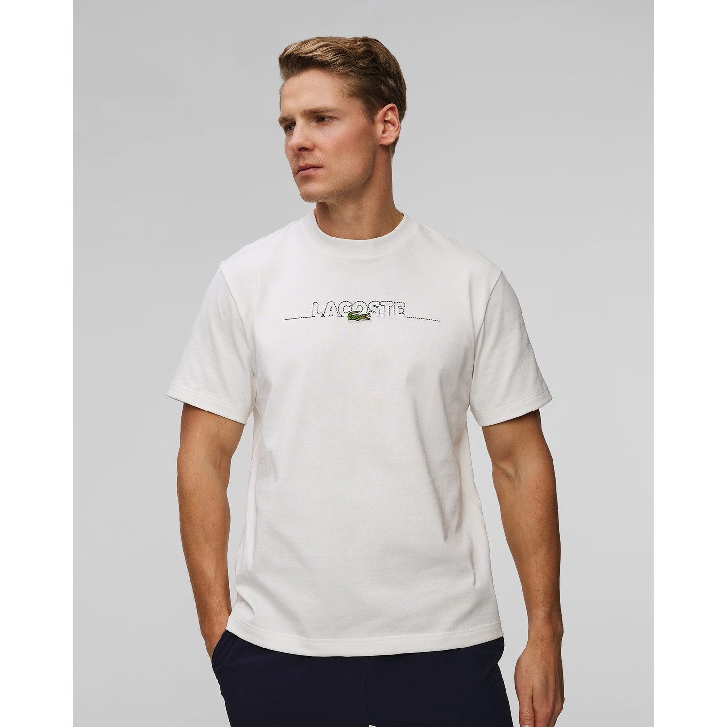 T-shirt Bawełniany Męski Lacoste Th3836