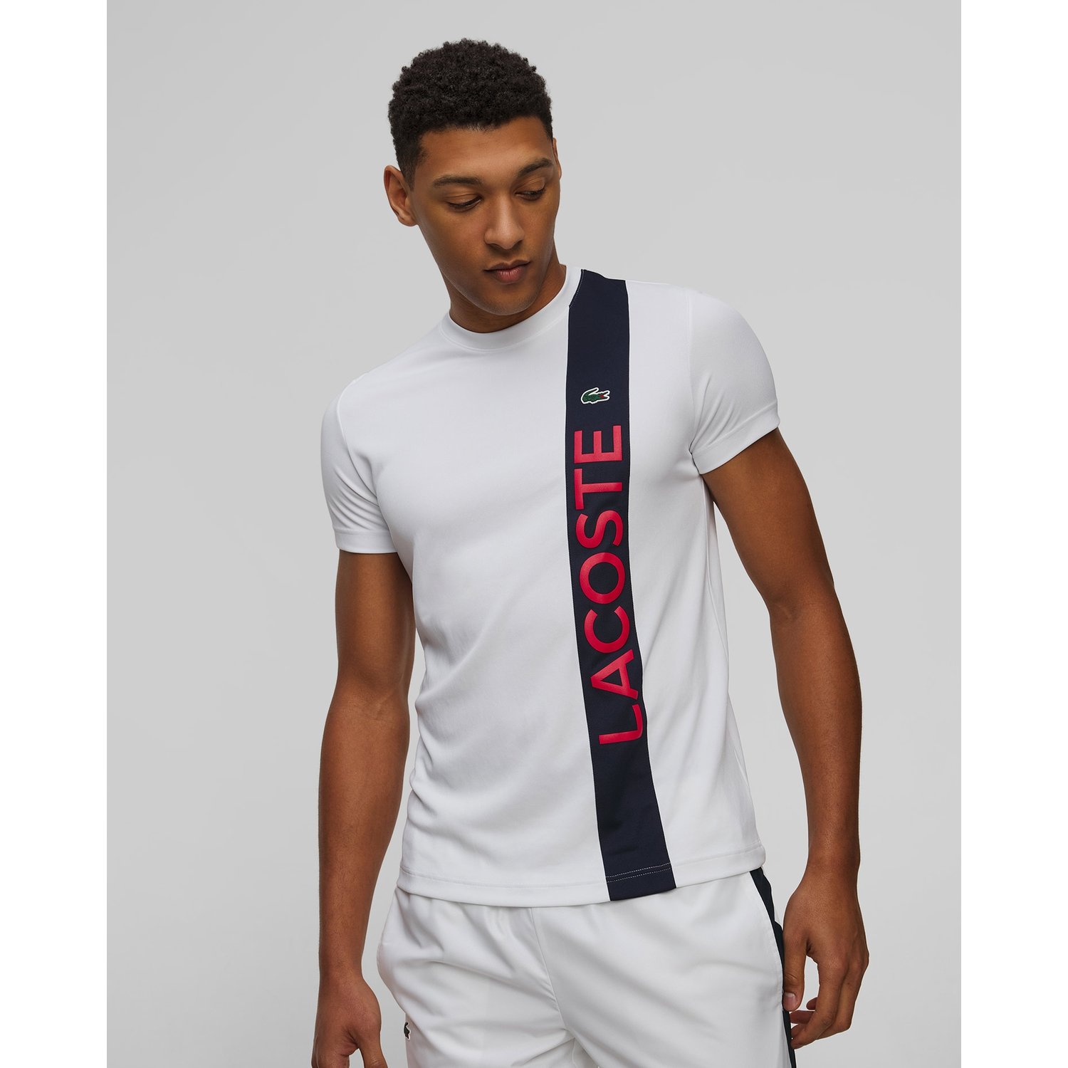 Biały T-shirt Męski Lacoste