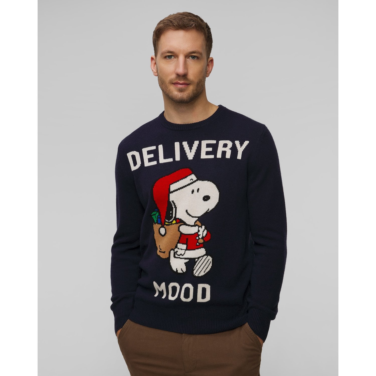 Granatowy Sweter Wełniany Męski Mc2 Saint Barth Heron