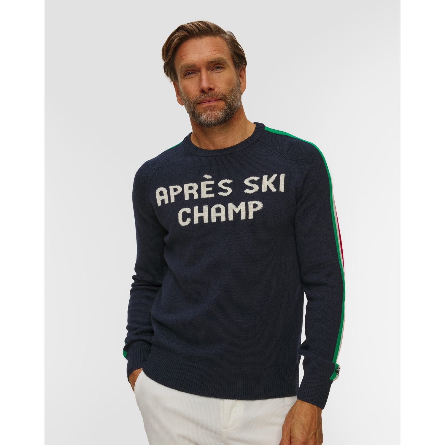 Sweter Z Wełną Męski Mc2 Saint Barth Heron Ski