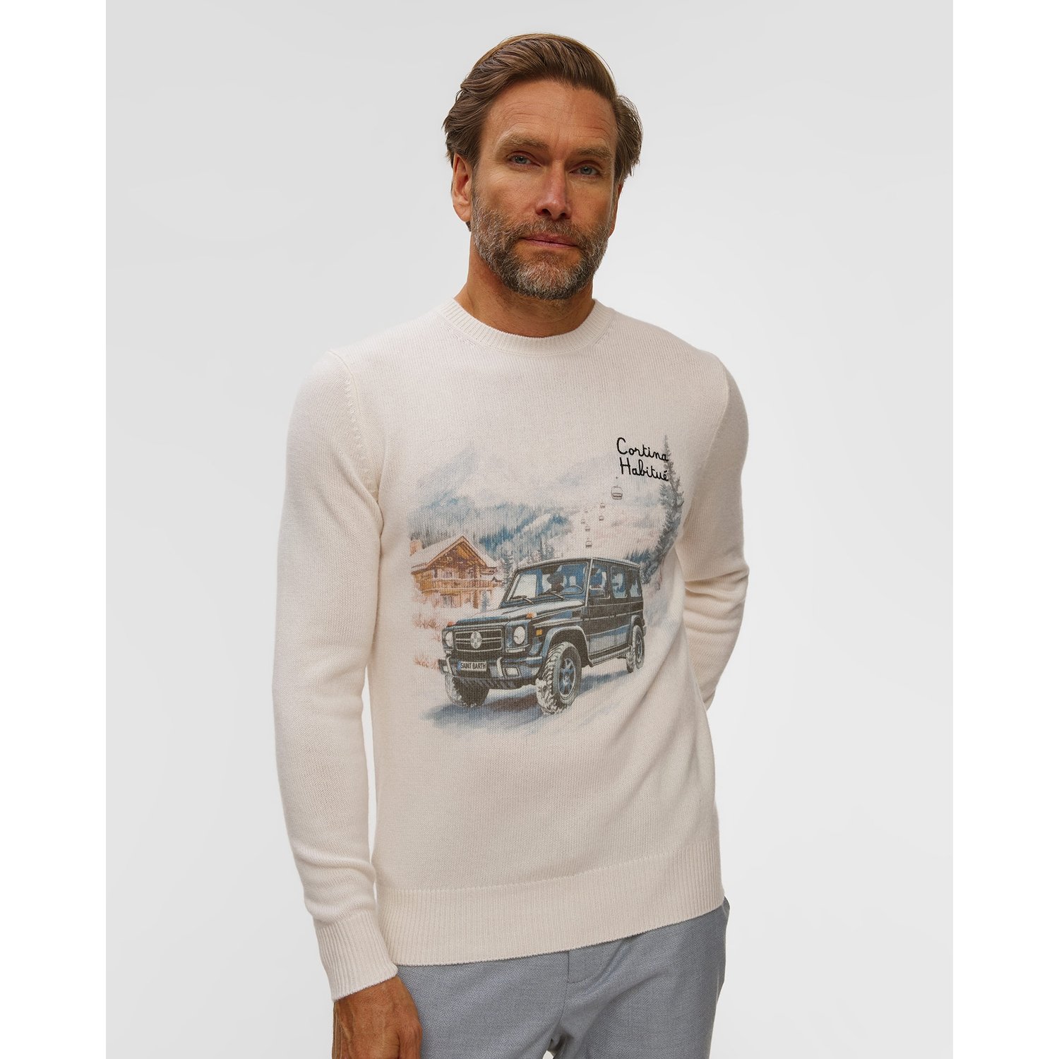 Sweter Męski Mc2 Saint Barth Heron Print