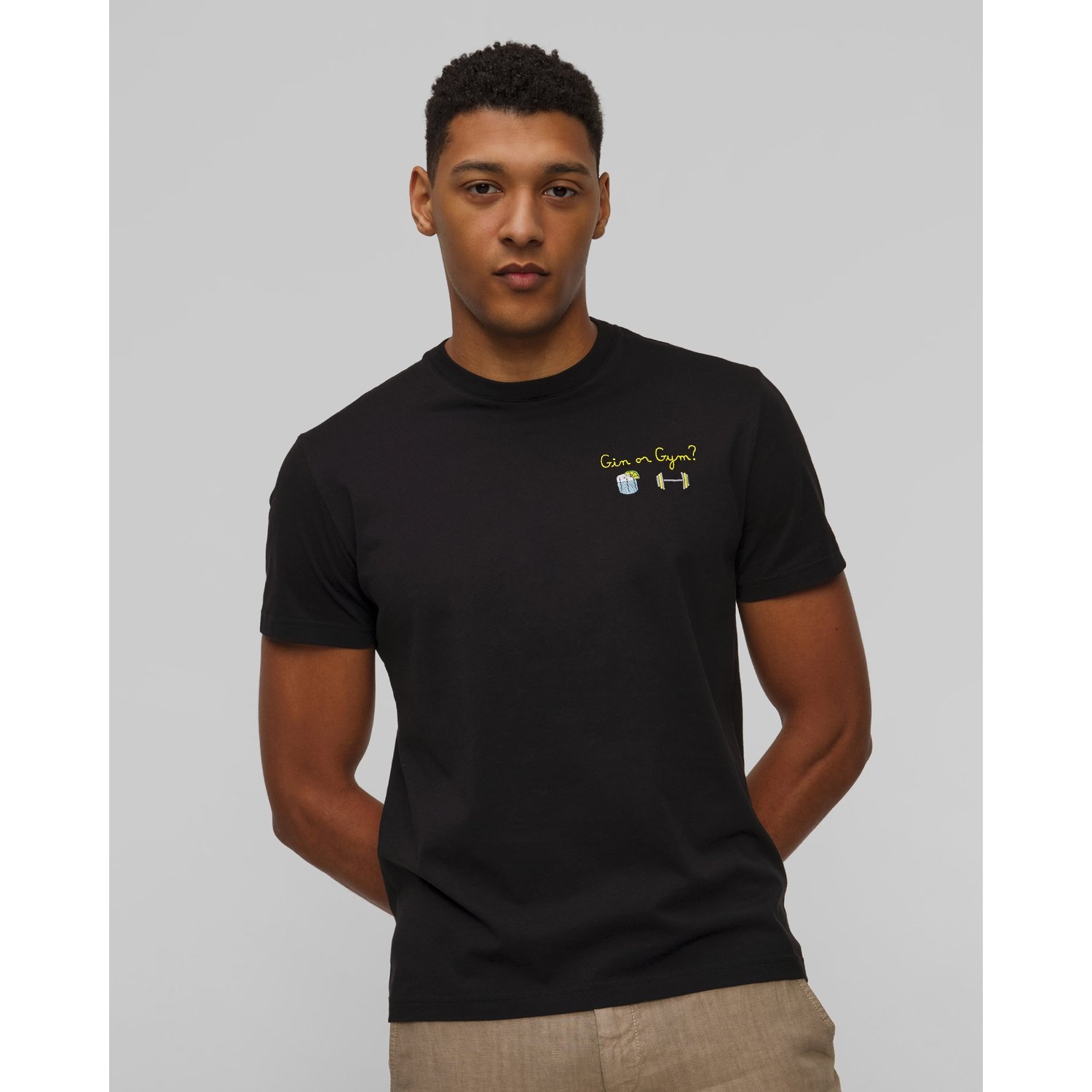 Czarny T-shirt Męski Mc2 Saint Barth Portofino