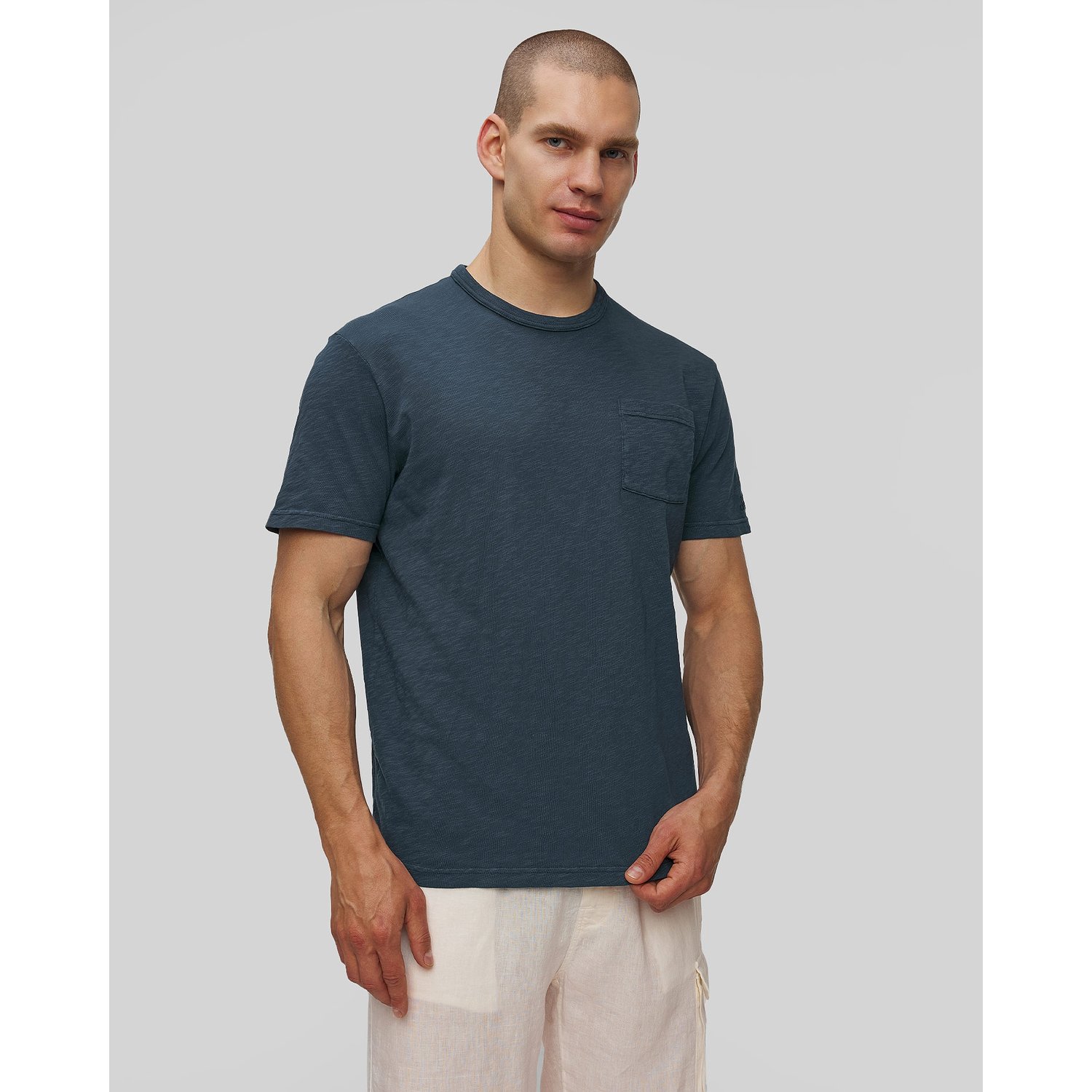 Granatowy T-shirt Męski Mc2 Saint Barth President