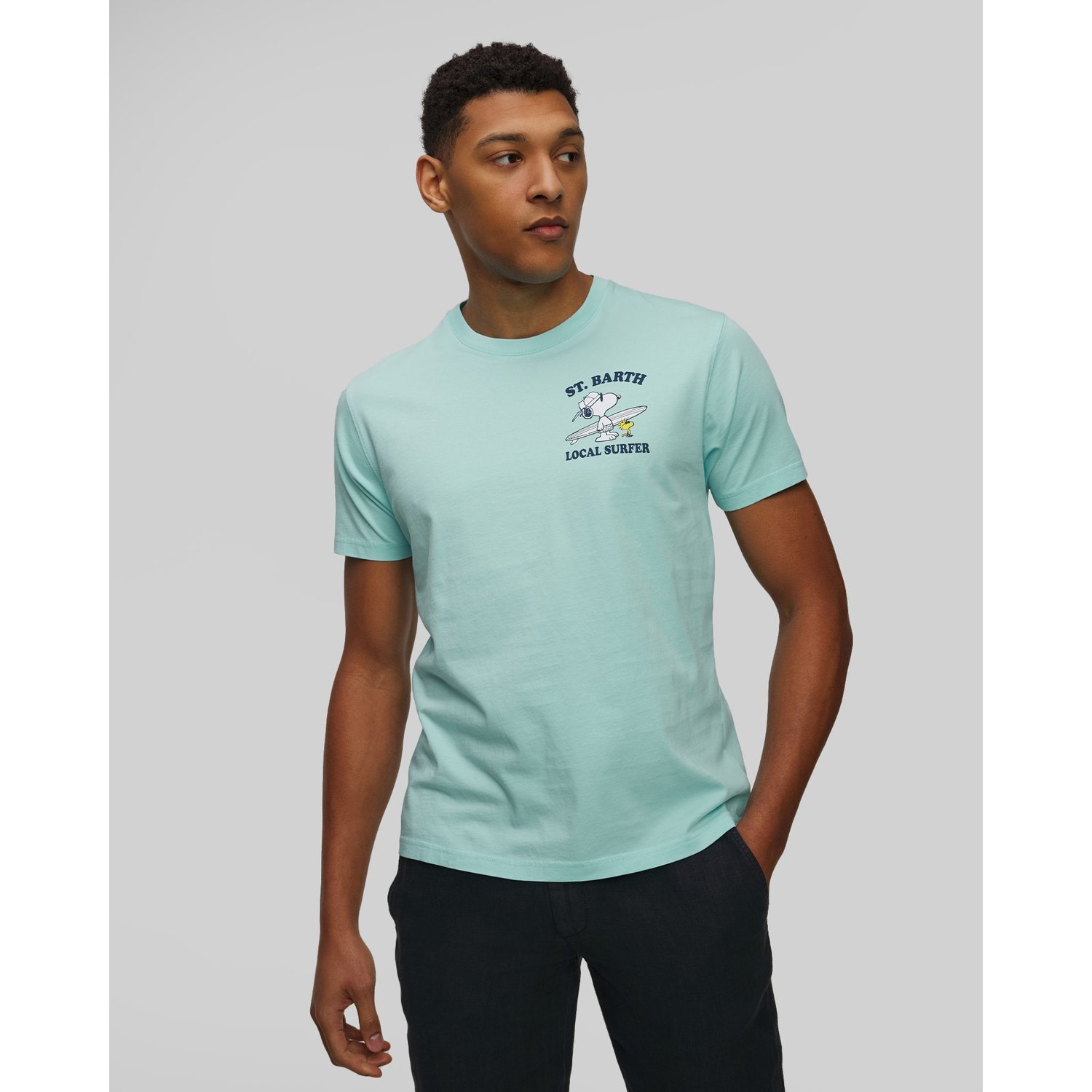T-shirt Z Nadrukiem Męski Mc2 Saint Barth