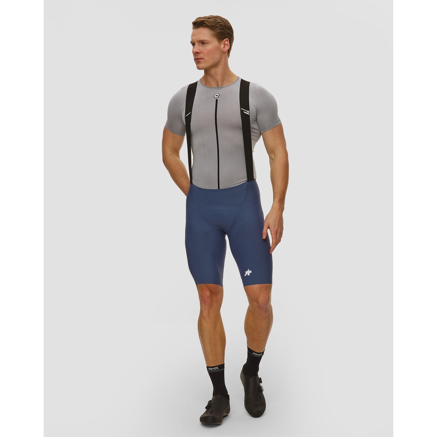 Spodenki Rowerowe Męskie Assos Equipe R Bib Shorts S11 Granatowe