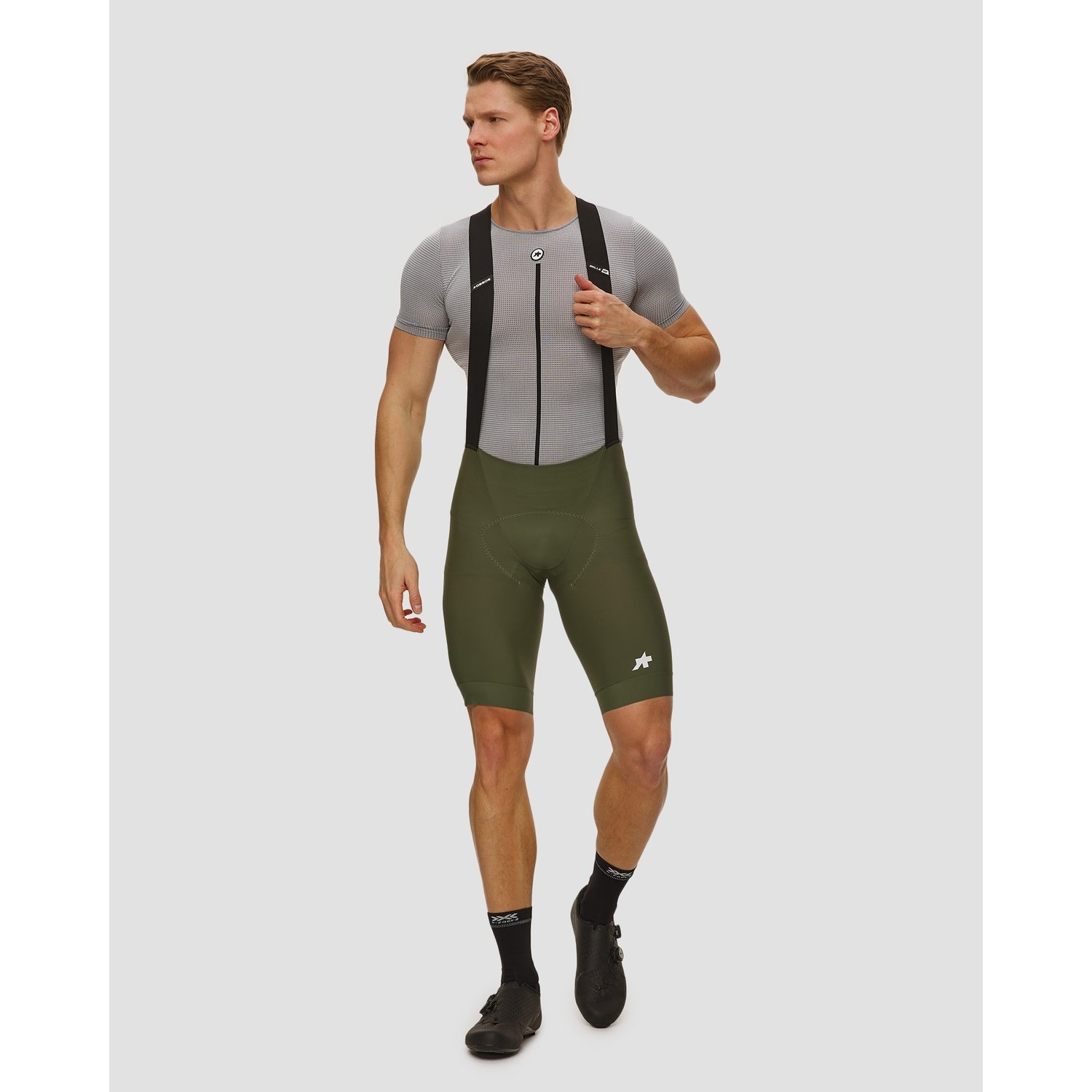 Spodenki Rowerowe Na Szelkach Męskie Assos Mille Gt Bib Shorts S11 Zielone