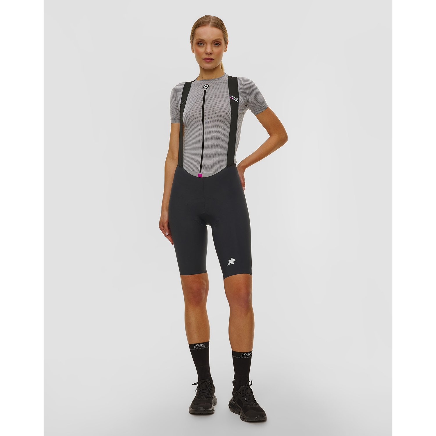 Spodenki Rowerowe Damskie Assos Dyora R Bib Shorts S11 Czarne