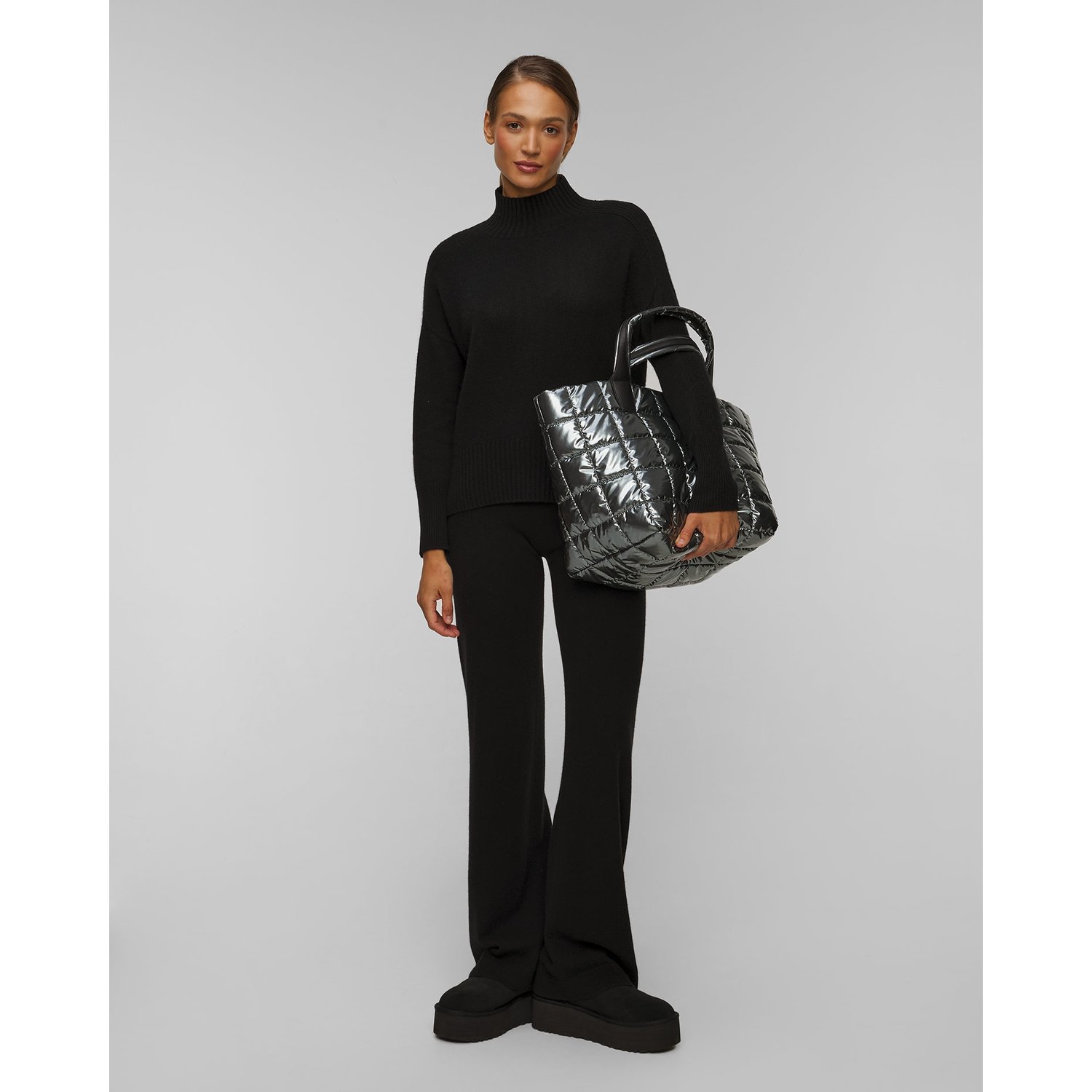 Torebka Damska Vee Collective Porter Tote Medium Gadget Srebrna