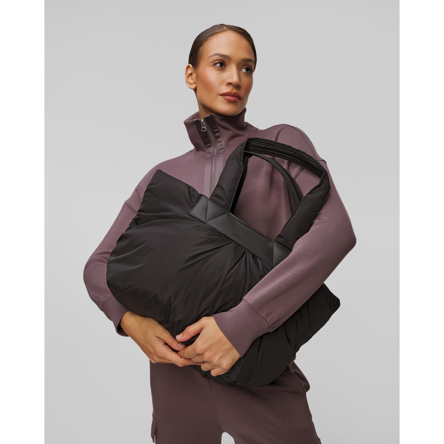 Torba Damska Vee Collective Caba Medium Z Saszetką Czarna