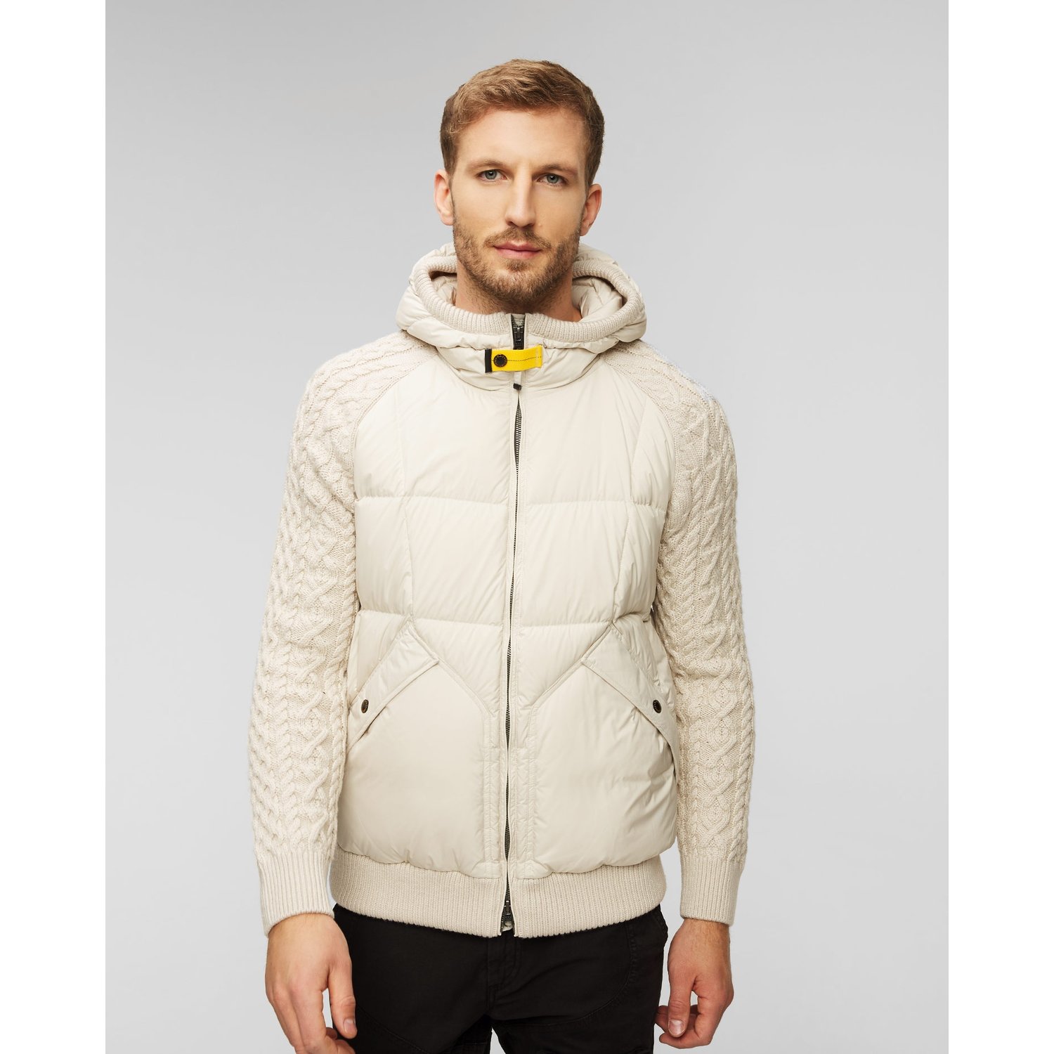 Beżowa Kurtka Hybrydowa Męska Parajumpers Thick
