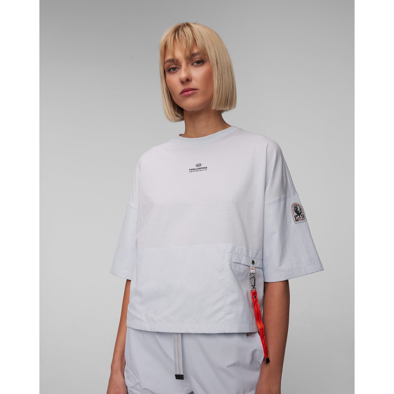 Niebieski T-shirt Damski Parajumpers Brandy