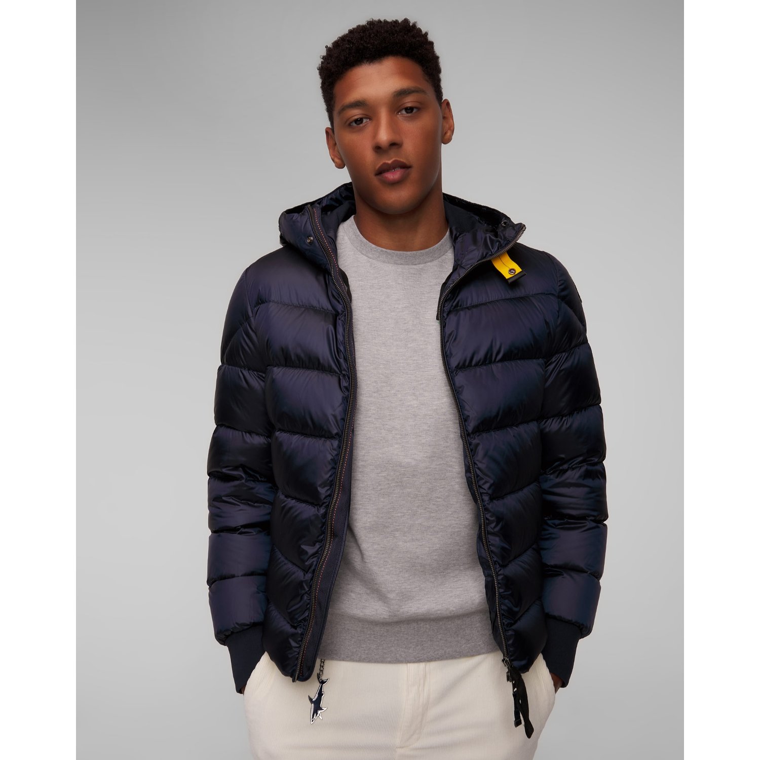 Granatowa Kurtka Puchowa Męska Parajumpers Pharrell