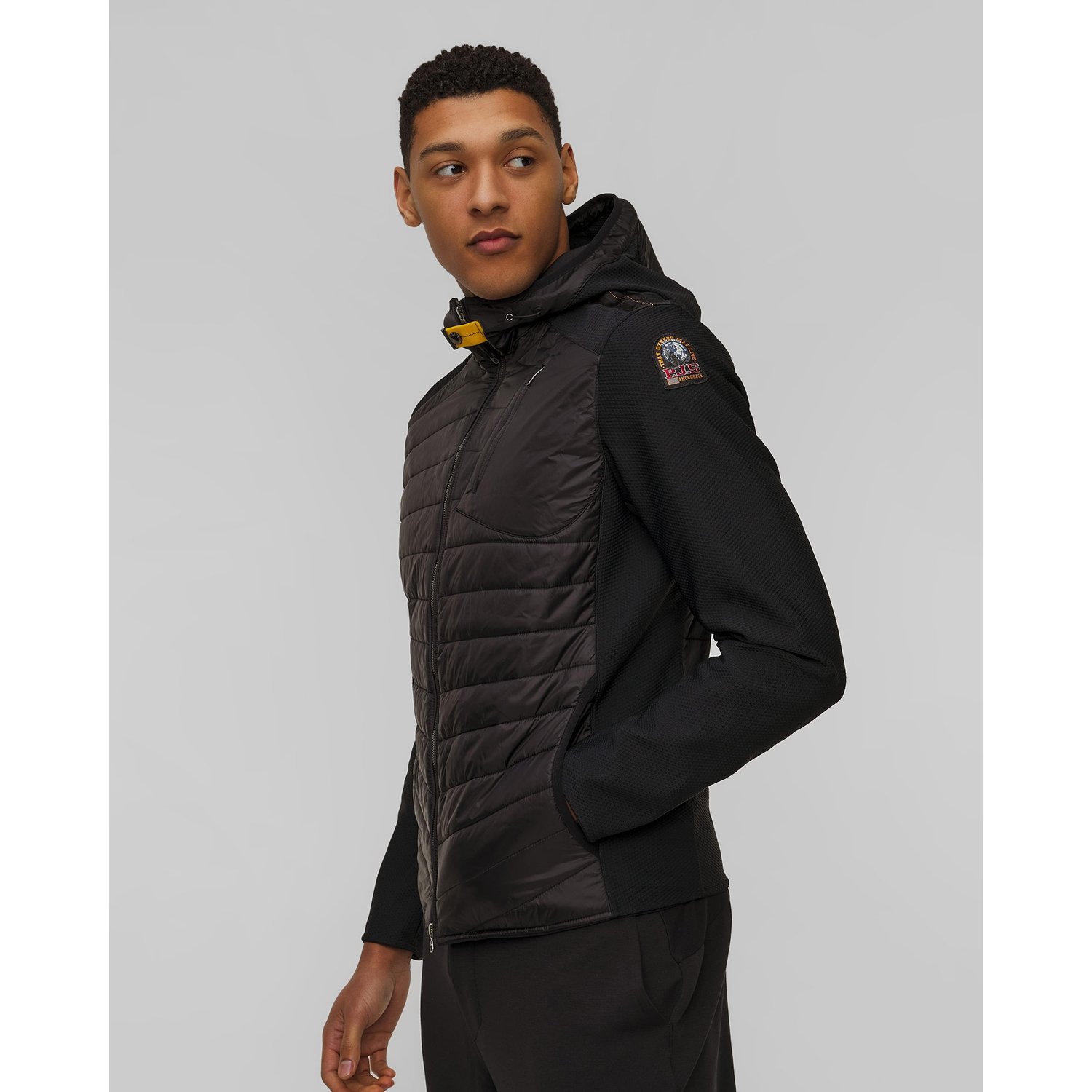 Czarna Kurtka Hybrydowa Męska Parajumpers Nolan