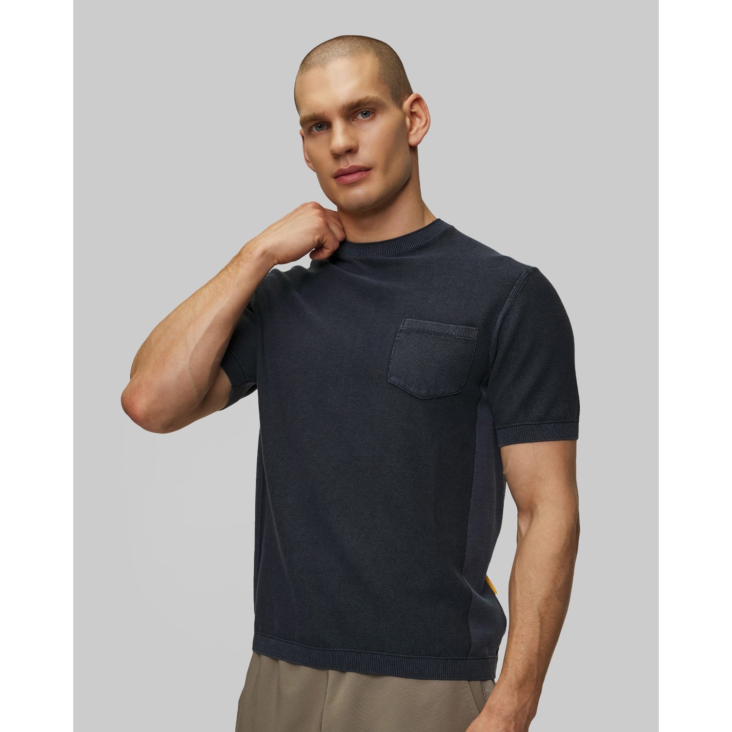 Granatowy T-shirt Męski Parajumpers Cyril