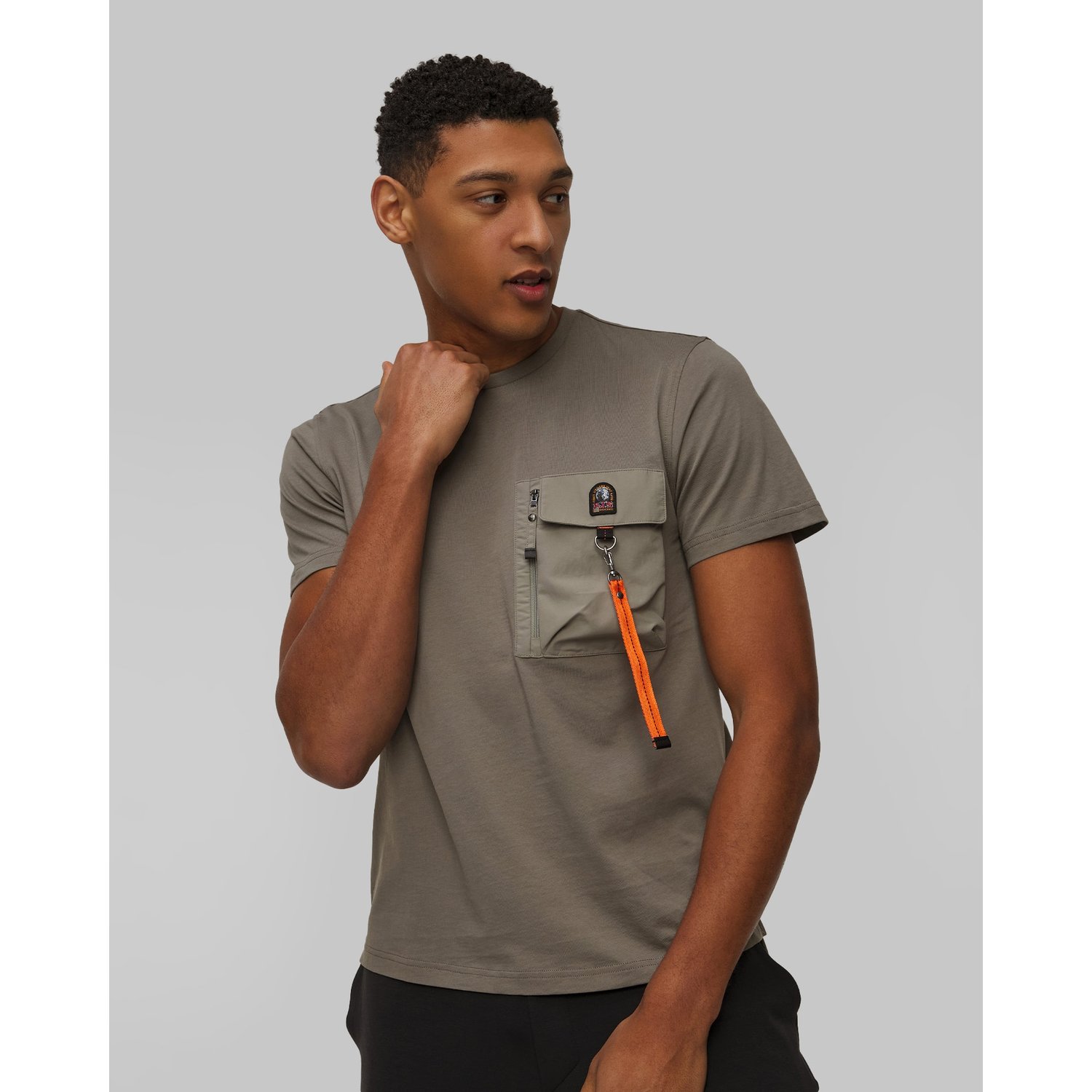 Zielony T-shirt Męski Parajumpers Mojave