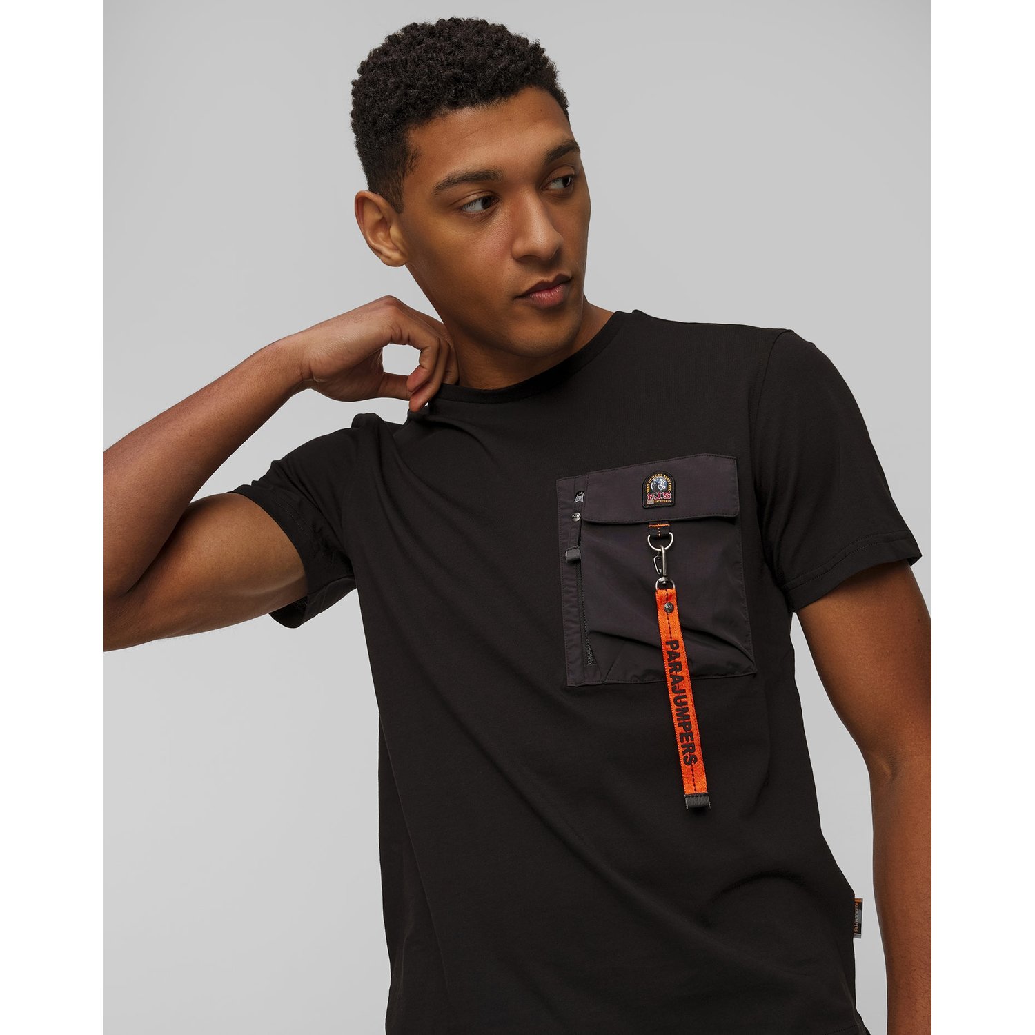 Czarny T-shirt Męski Parajumpers Mojave
