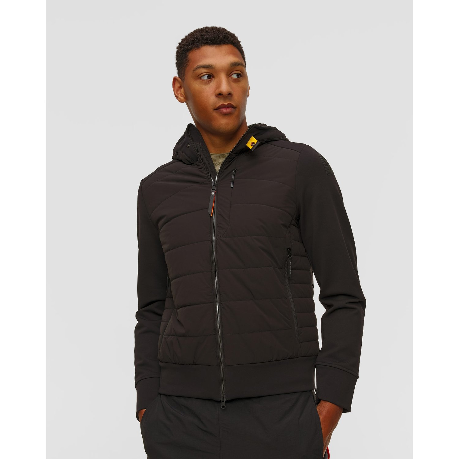 Czarna Kurtka Hybrydowa Męska Parajumpers Manfred