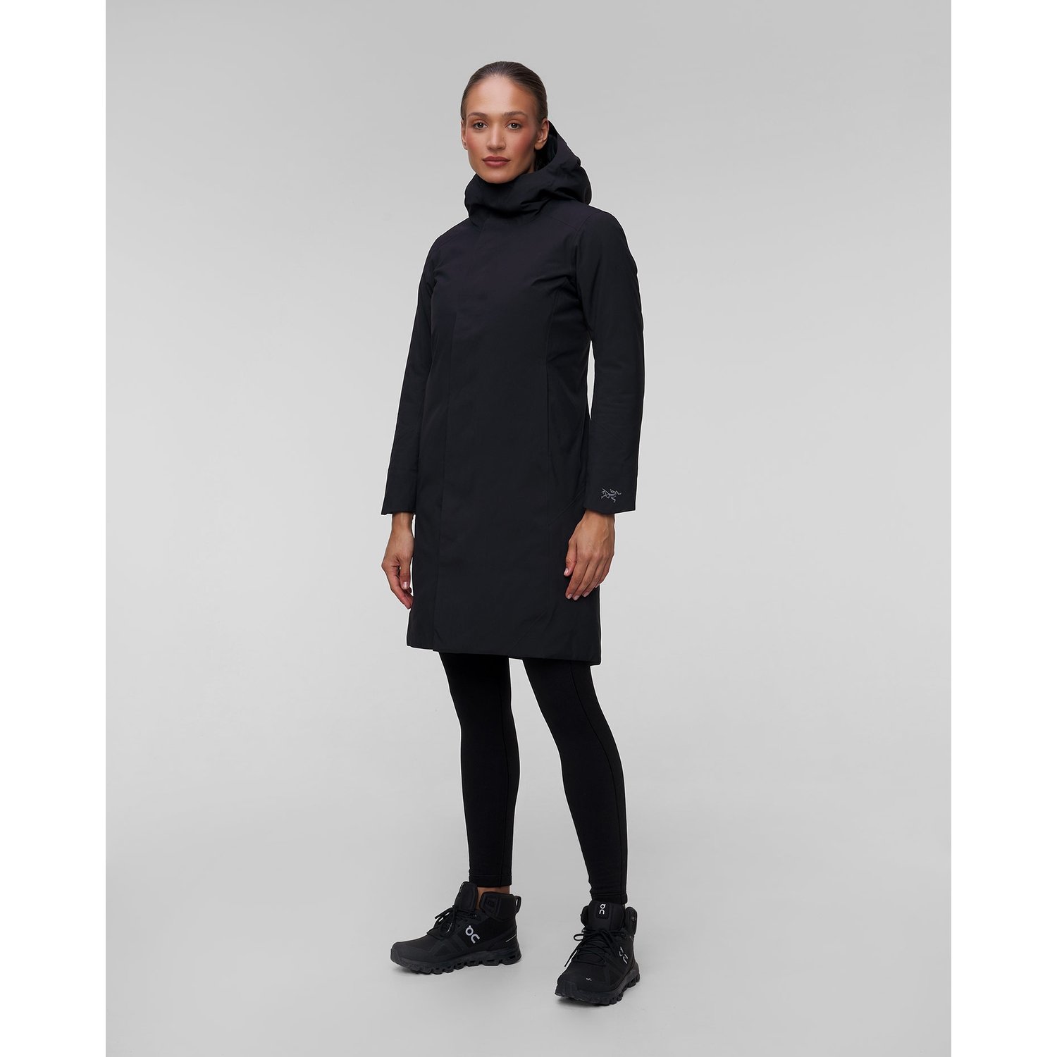 Czarna Parka Puchowa Damska Arcteryx Patera